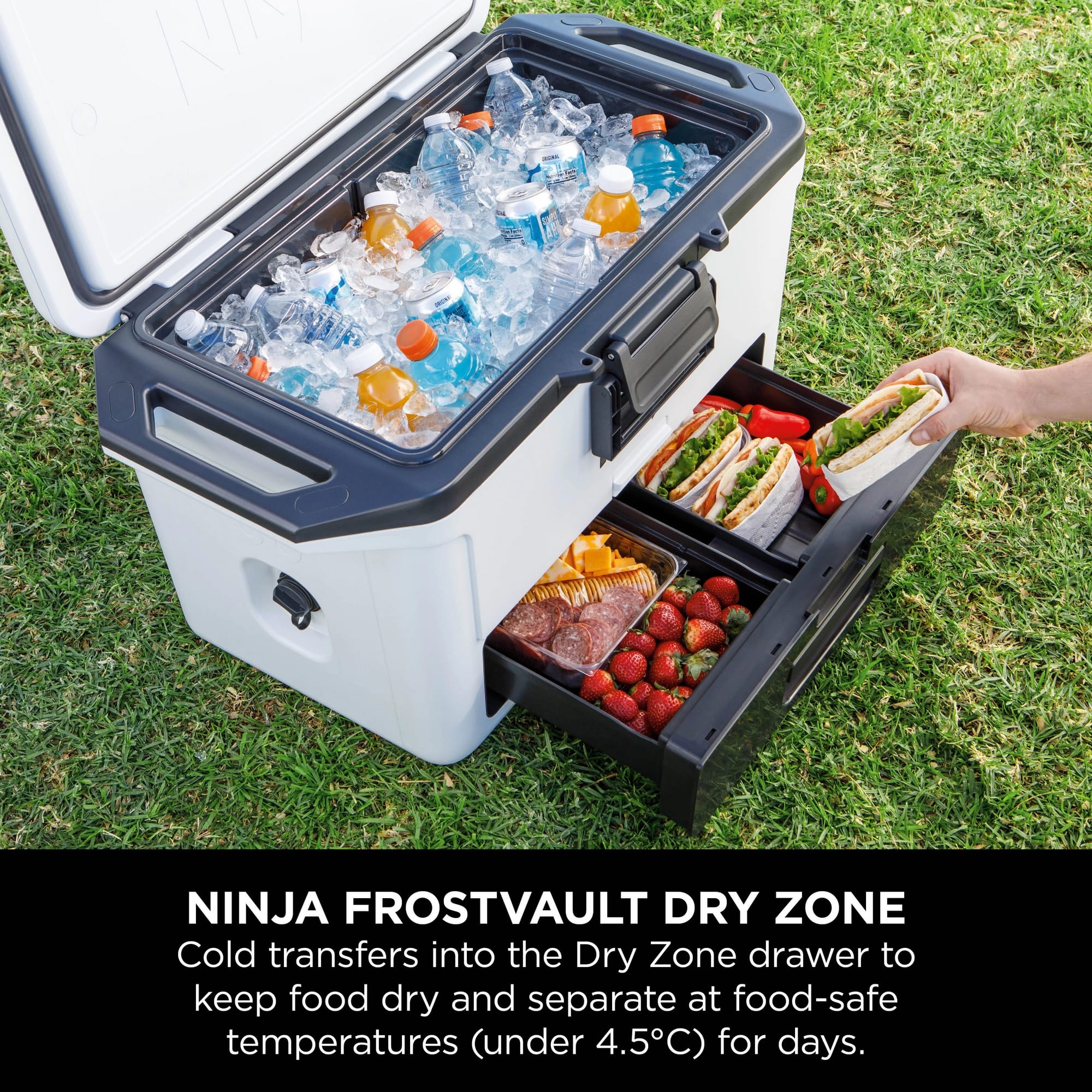 Ninja FrostVault 47L Hard Cooler with Dry Zone – Cloud White - FB151UKWH Ninja FrostVault 47L Hard Cooler with Dry Zone – Cloud White - FB151UKWH