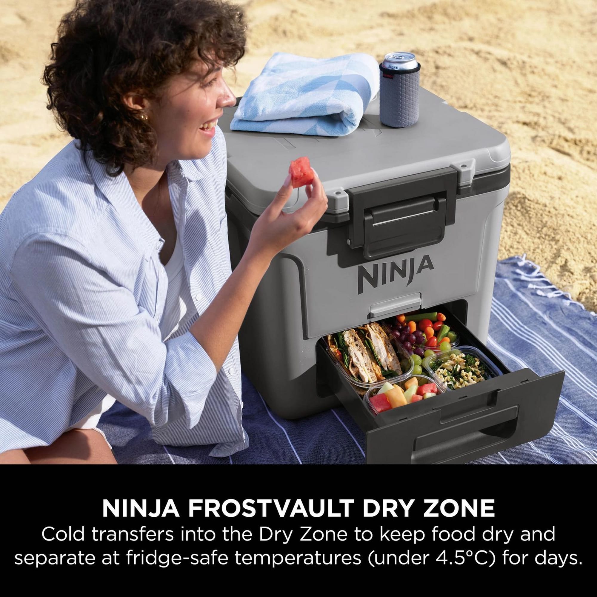 Ninja FrostVault 28L Wheeled Cooler with Dry Zone - Slate Grey - FB230UKGY Ninja FrostVault 28L Wheeled Cooler with Dry Zone - Slate Grey - FB230UKGY