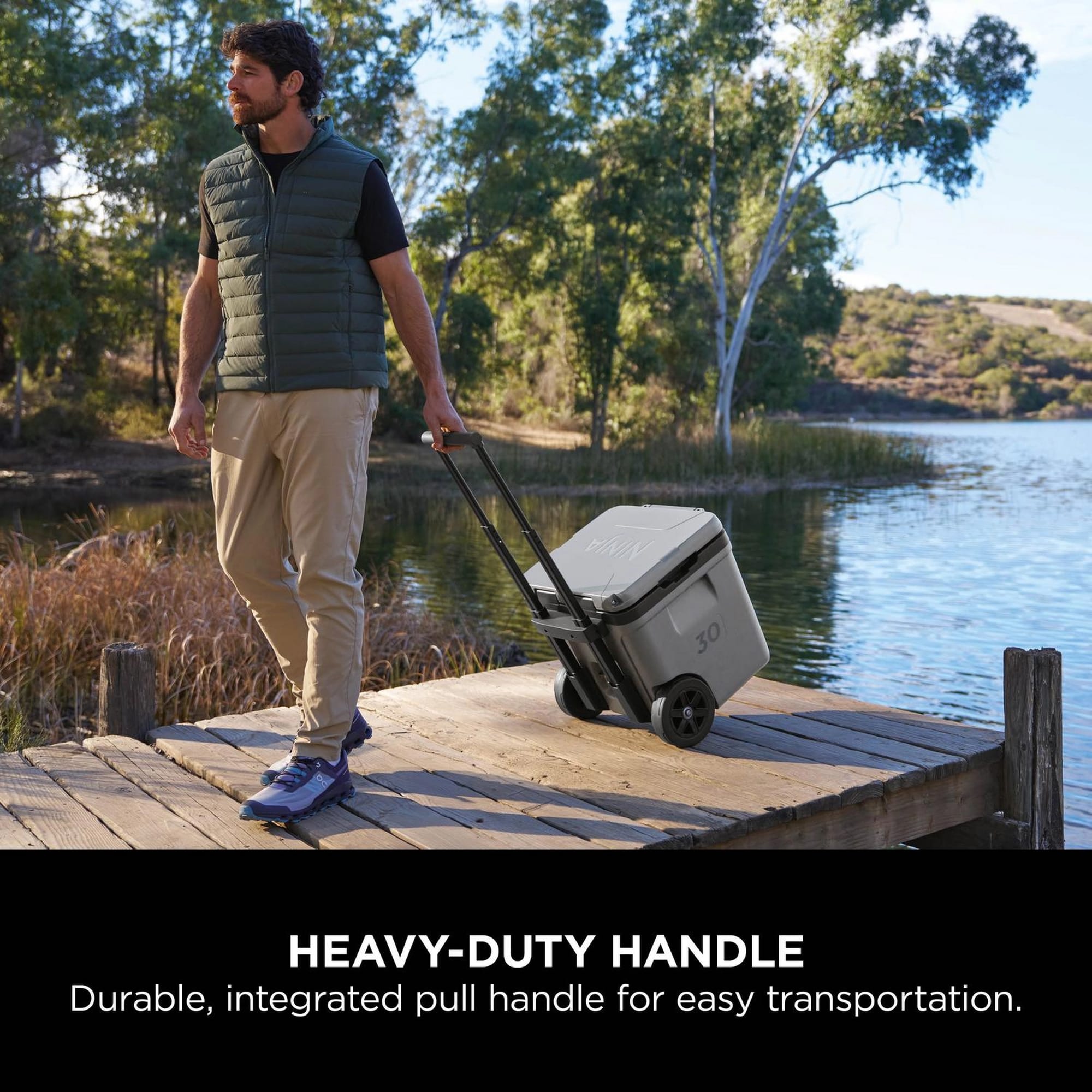 Ninja FrostVault 28L Wheeled Cooler with Dry Zone - Slate Grey - FB230UKGY Ninja FrostVault 28L Wheeled Cooler with Dry Zone - Slate Grey - FB230UKGY