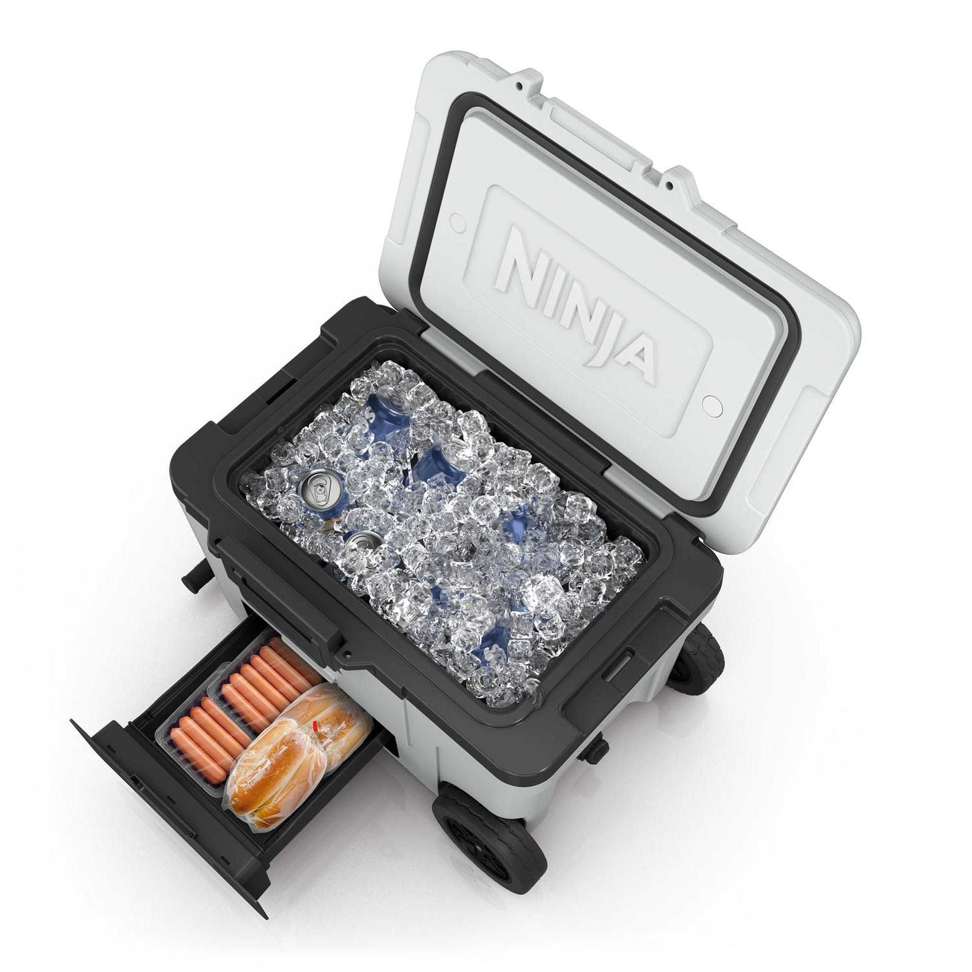 Ninja FrostVault 42L Wheeled Cooler with Dry Zone - Cloud White - FB245UKWH Ninja FrostVault 42L Wheeled Cooler with Dry Zone - Cloud White - FB245UKWH
