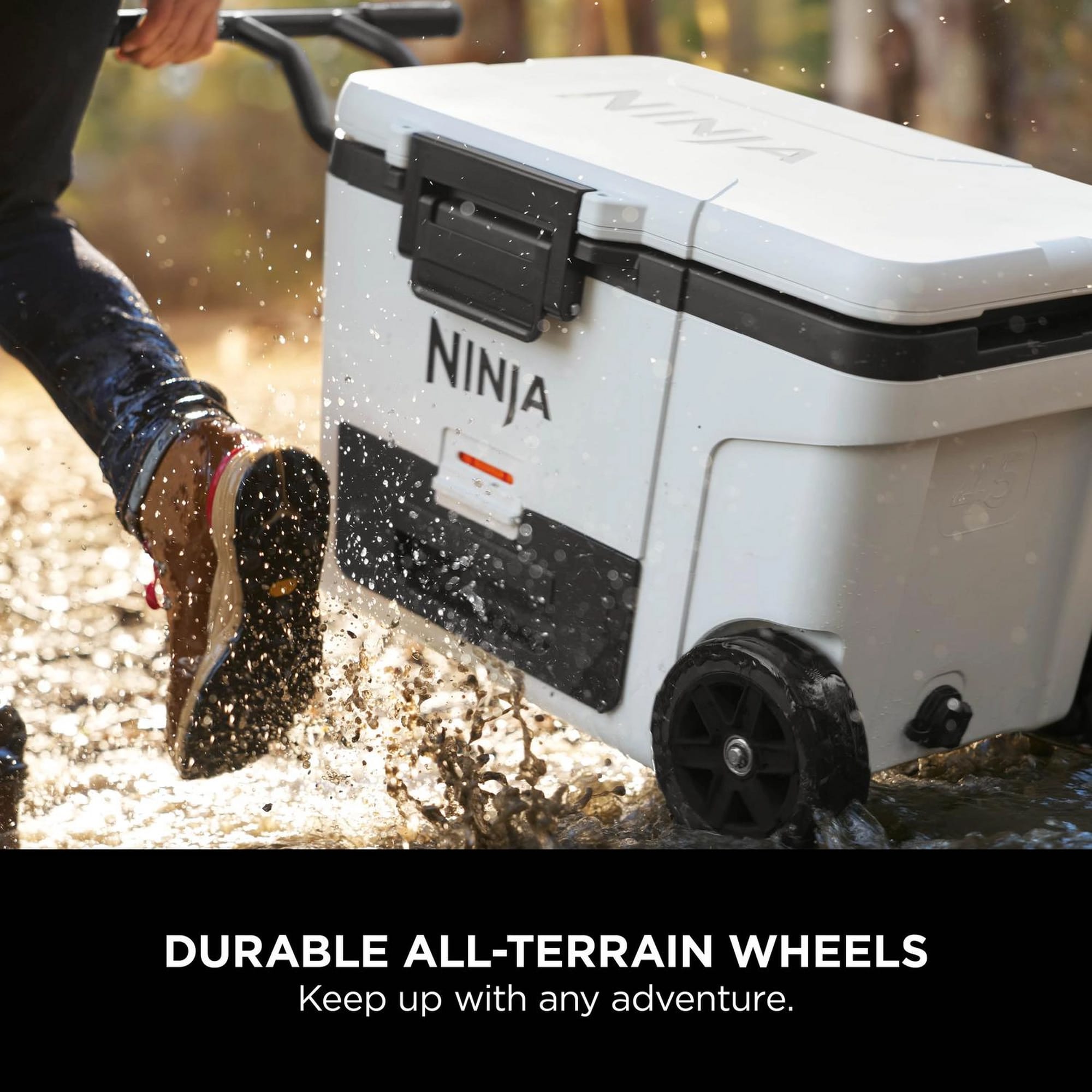 Ninja FrostVault 42L Wheeled Cooler with Dry Zone - Cloud White - FB245UKWH Ninja FrostVault 42L Wheeled Cooler with Dry Zone - Cloud White - FB245UKWH