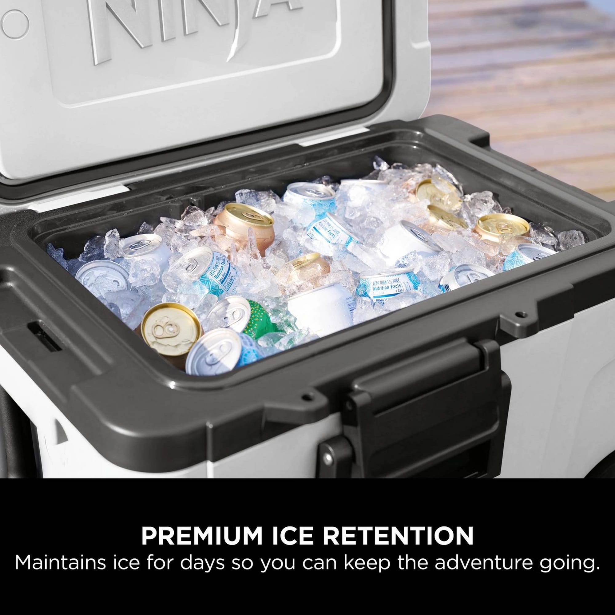 Ninja FrostVault 42L Wheeled Cooler with Dry Zone - Cloud White - FB245UKWH Ninja FrostVault 42L Wheeled Cooler with Dry Zone - Cloud White - FB245UKWH