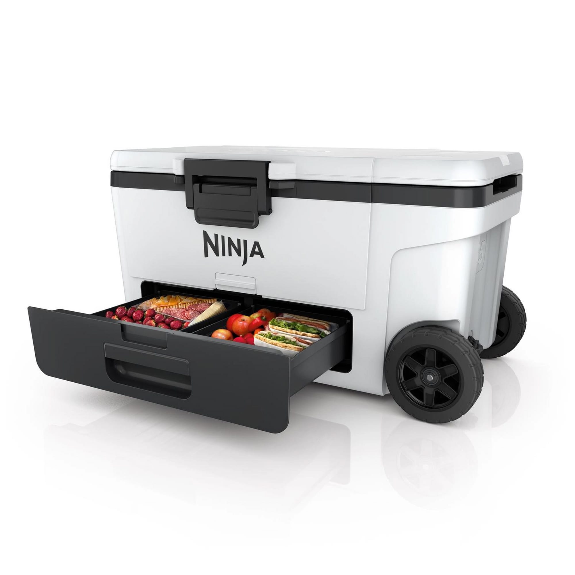 Ninja FrostVault 65QT/61L Wheeled Cooler with Dry Zone - Cloud White - FB265EUUKWH Ninja FrostVault 65QT/61L Wheeled Cooler with Dry Zone - Cloud White - FB265EUUKWH