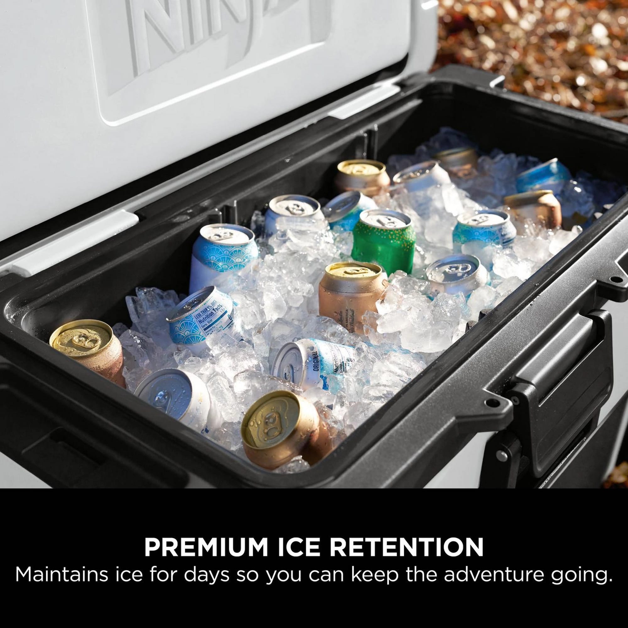 Ninja FrostVault 65QT/61L Wheeled Cooler with Dry Zone - Cloud White - FB265EUUKWH Ninja FrostVault 65QT/61L Wheeled Cooler with Dry Zone - Cloud White - FB265EUUKWH