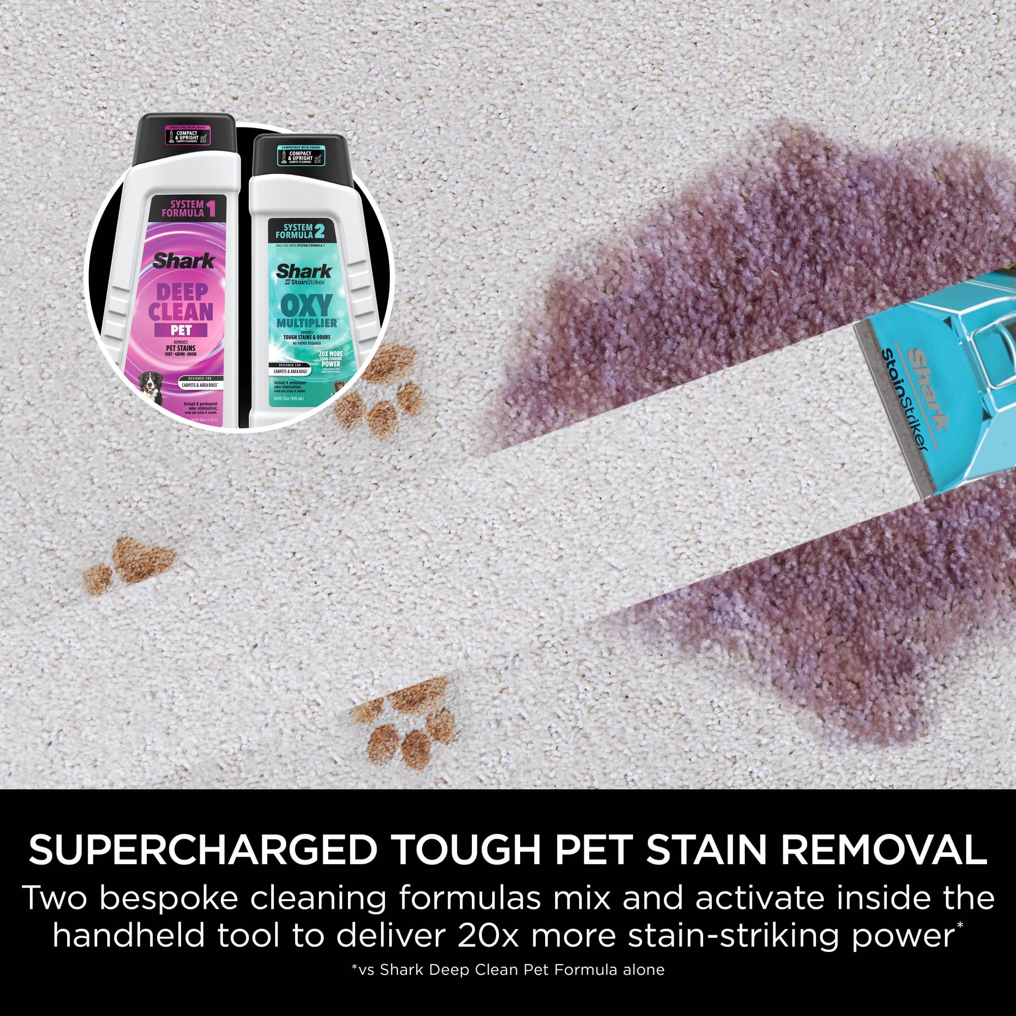 Shark CarpetXpert Carpet Cleaner with Built-In Stain Striker - Charcoal & Fuchsia - EX300UK Shark CarpetXpert Carpet Cleaner with Built-In Stain Striker - Charcoal & Fuchsia - EX300UK