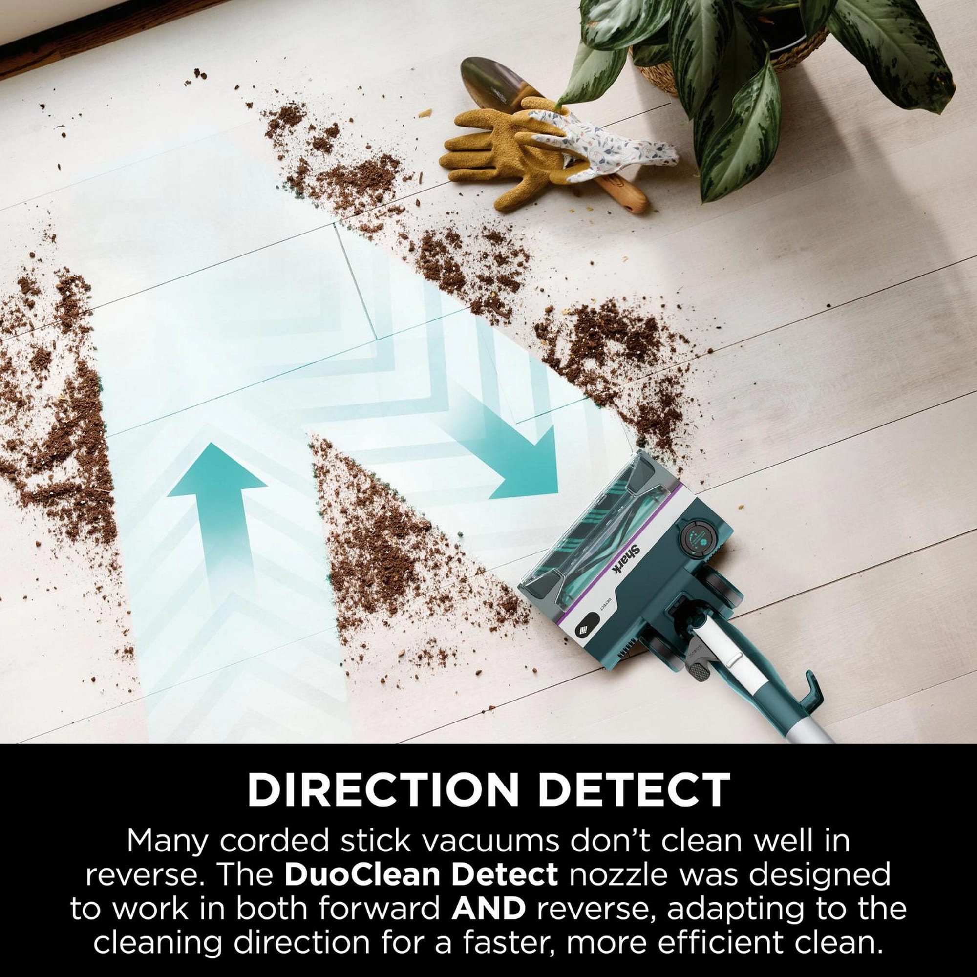 Shark PowerDetect Corded Stick Vacuum Cleaner - Dark Teal - HZ4000UKT Shark PowerDetect Corded Stick Vacuum Cleaner - Dark Teal - HZ4000UKT