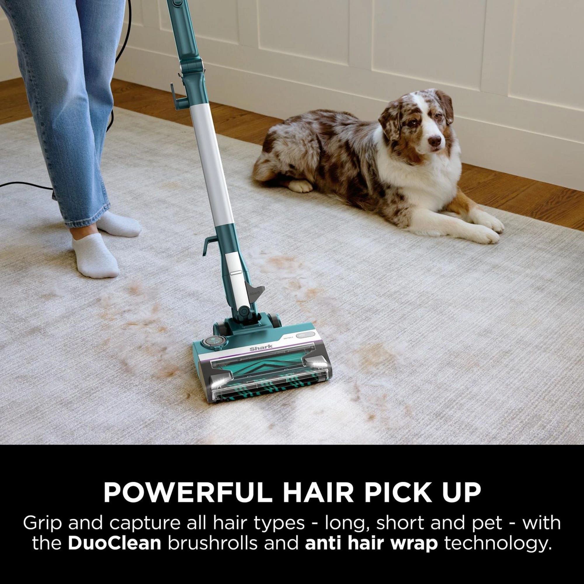 Shark PowerDetect Corded Stick Vacuum Cleaner - Dark Teal - HZ4000UKT Shark PowerDetect Corded Stick Vacuum Cleaner - Dark Teal - HZ4000UKT
