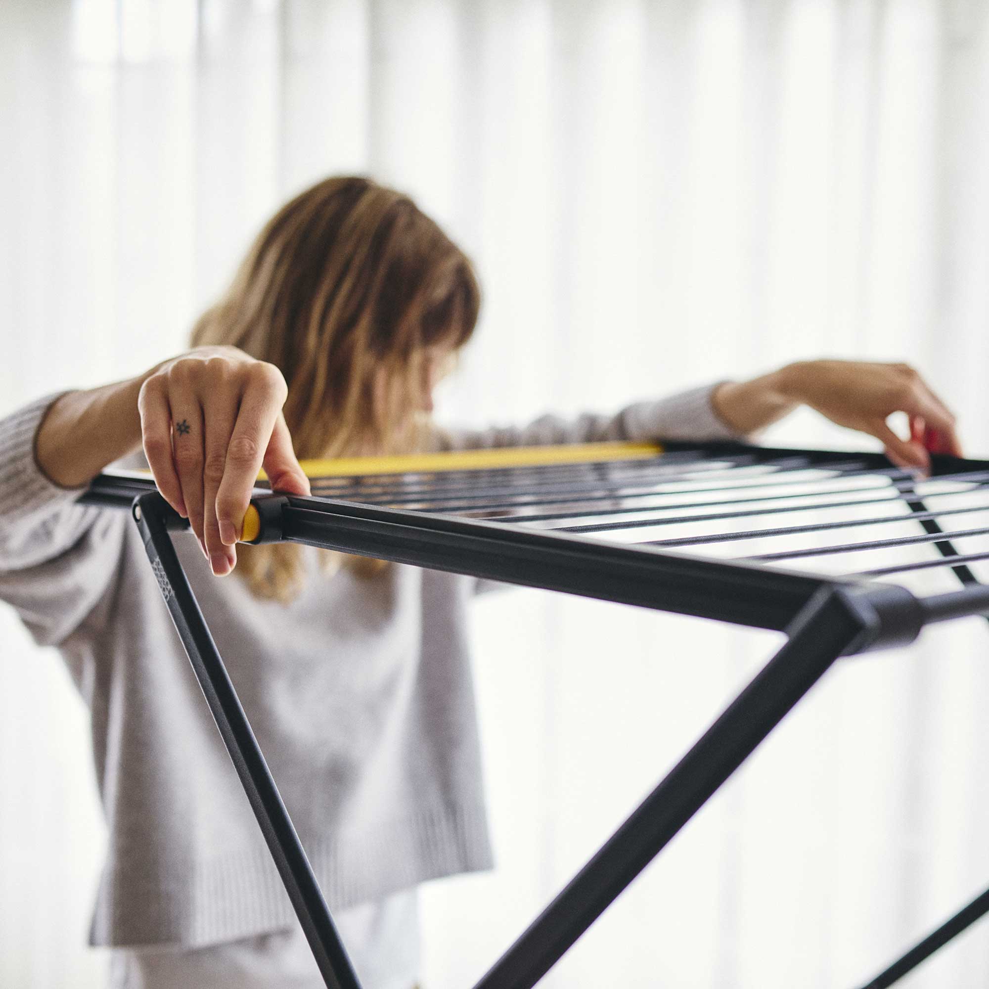 Joseph Joseph AirFrame™ 16m Folding Airer with Long Garment Hanging Rails - 5000024 Joseph Joseph AirFrame™ 16m Folding Airer with Long Garment Hanging Rails - 5000024