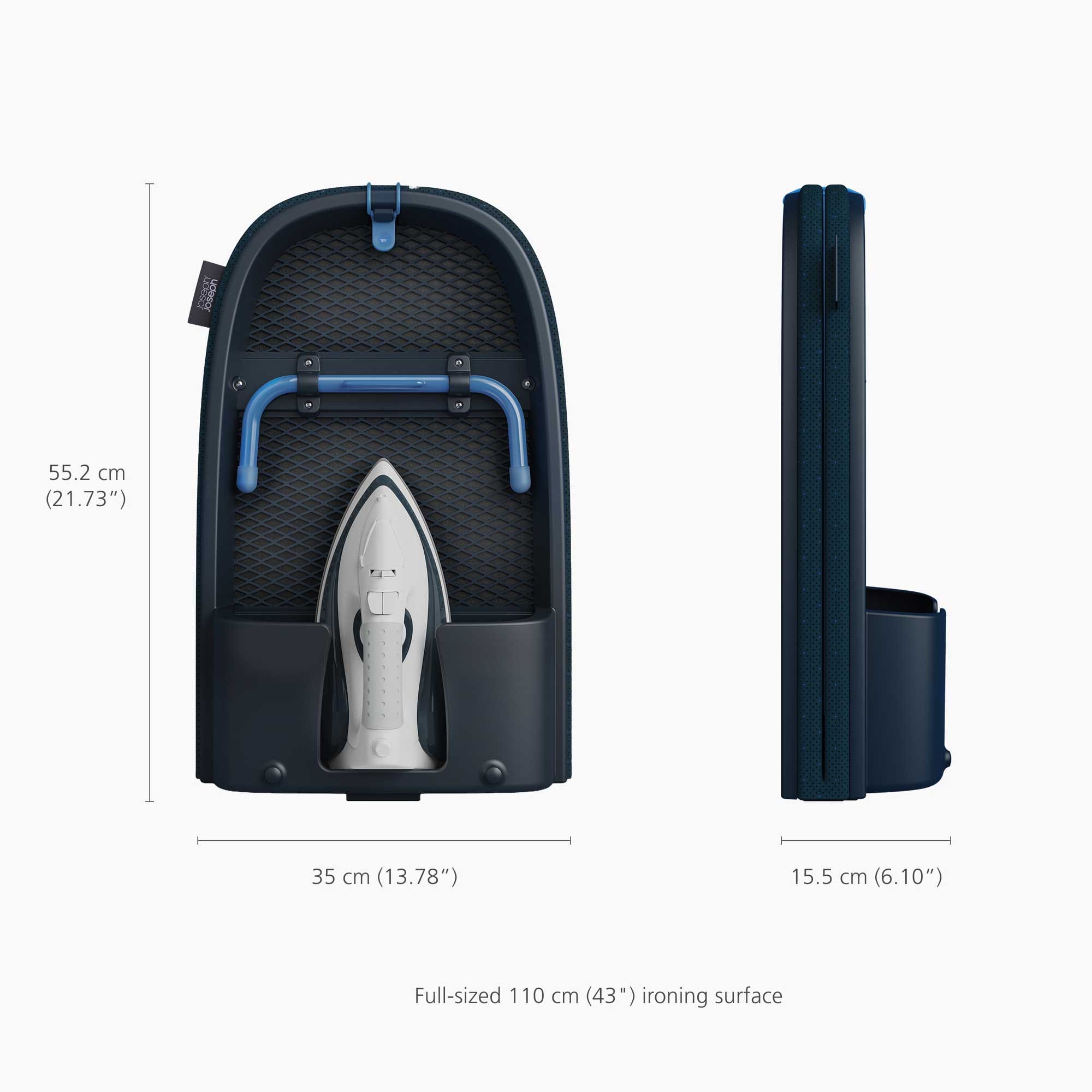 Joseph Joseph Pocket Max Plus 110cm Folding Ironing Board – Blue - 5000022 Joseph Joseph Pocket Max Plus 110cm Folding Ironing Board – Blue - 5000022