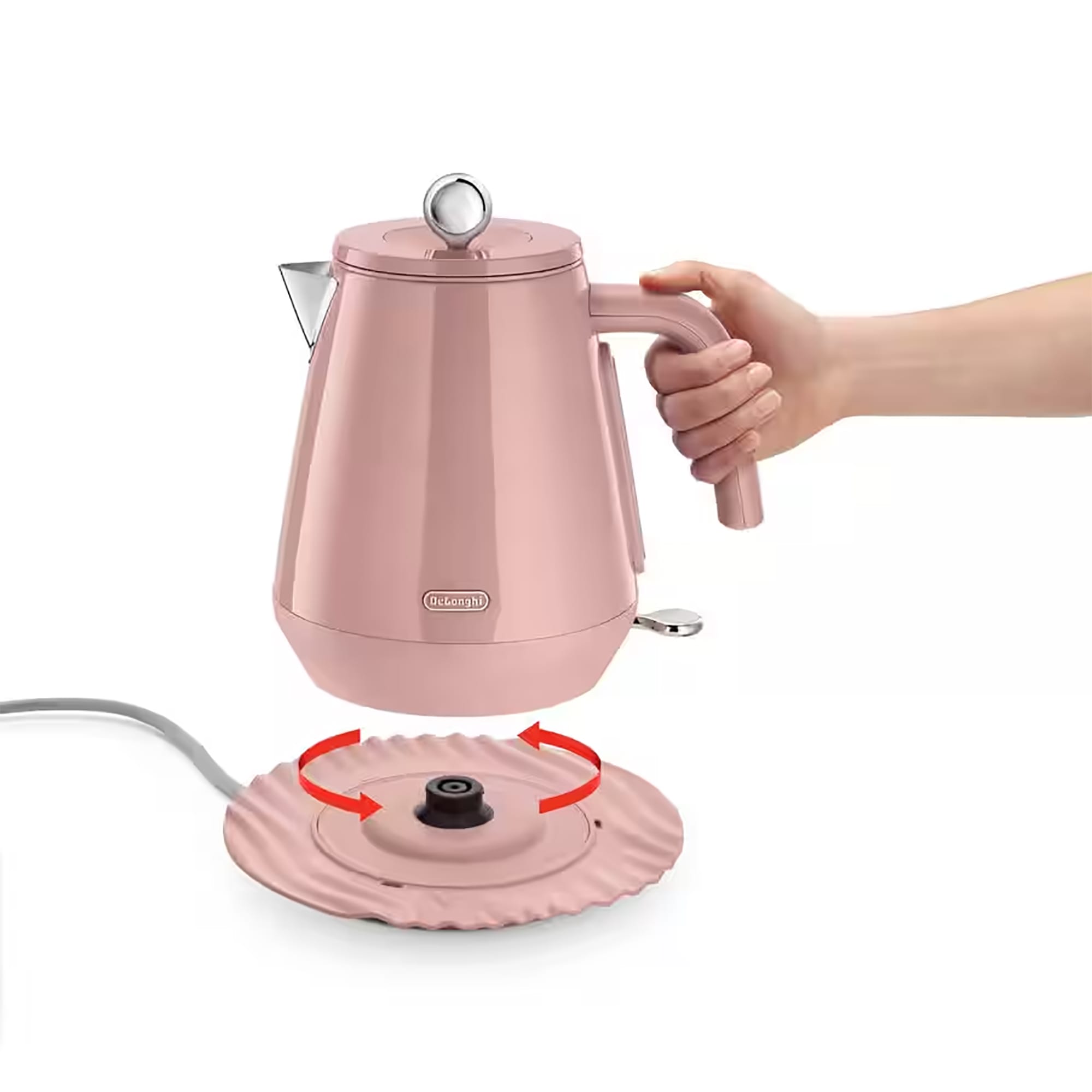 Delonghi Eclettica 1.7L Kettle in Pink - KBY3001PK Delonghi Eclettica 1.7L Kettle in Pink - KBY3001PK