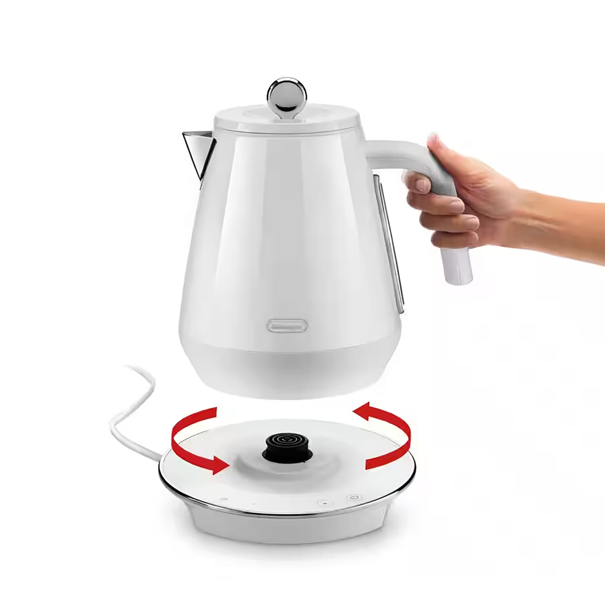 Delonghi Eclettica Special Tea Kettle 1.7L in White - KBY3011W Delonghi Eclettica Special Tea Kettle 1.7L in White - KBY3011W