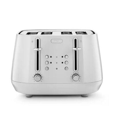 Delonghi Eclettica 4 Slice Toaster in White - CTY4003W