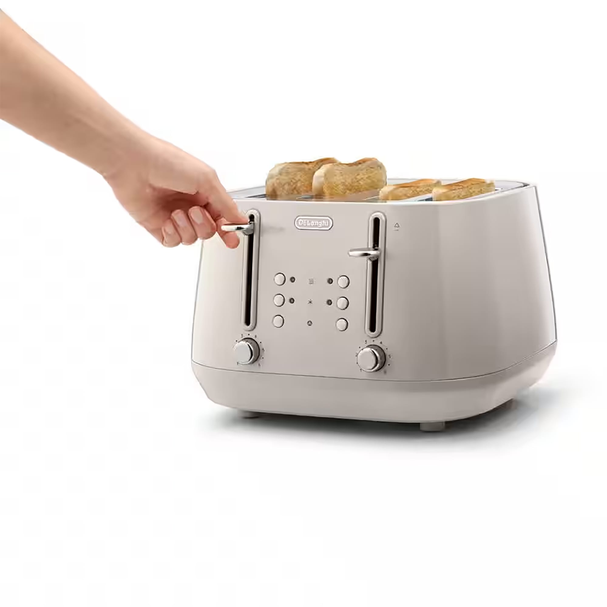 Delonghi Eclettica 4 Slice Toaster in Beige - CTY4003BG Delonghi Eclettica 4 Slice Toaster in Beige - CTY4003BG
