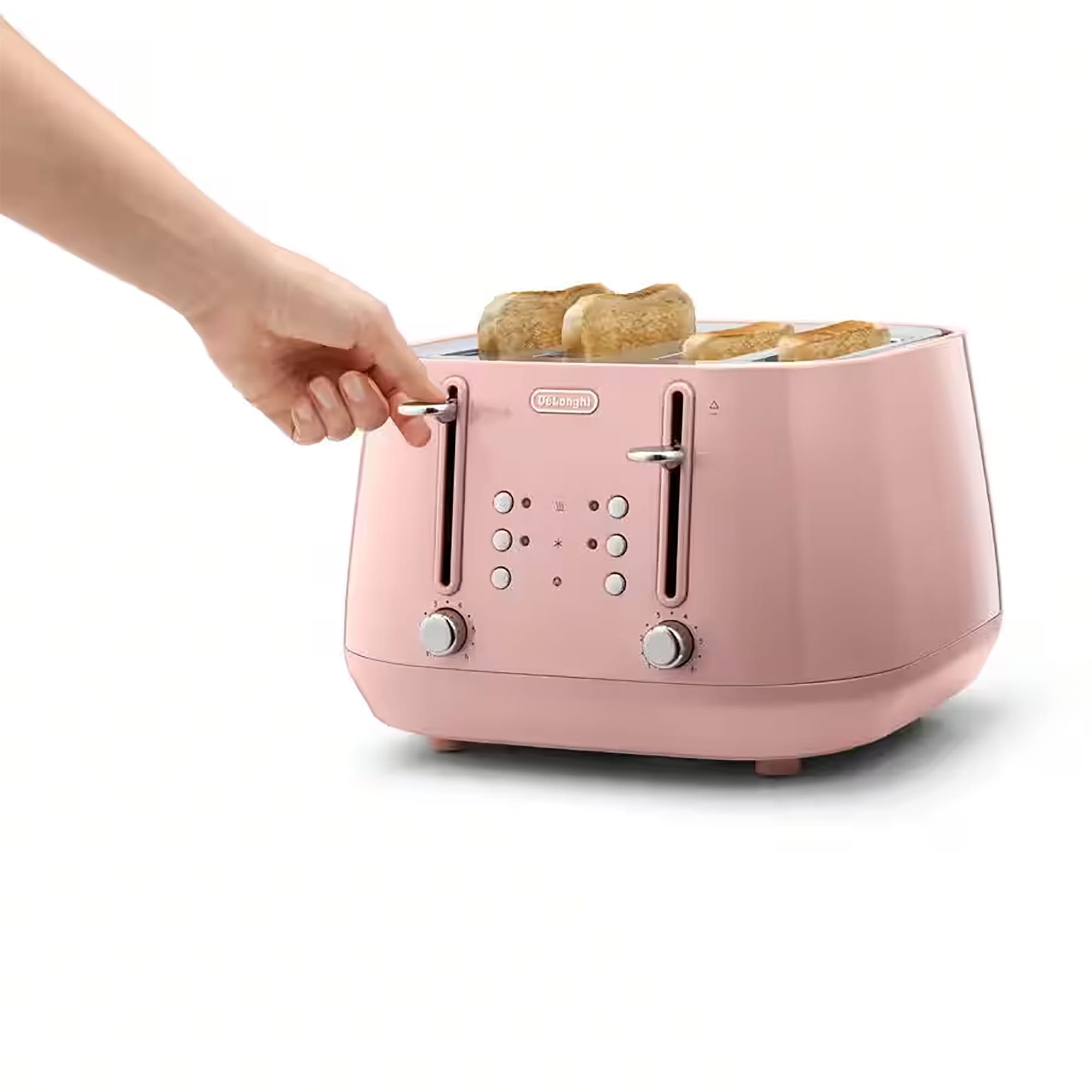 Delonghi Eclettica 4 Slice Toaster in Pink - CTY4003PK Delonghi Eclettica 4 Slice Toaster in Pink - CTY4003PK
