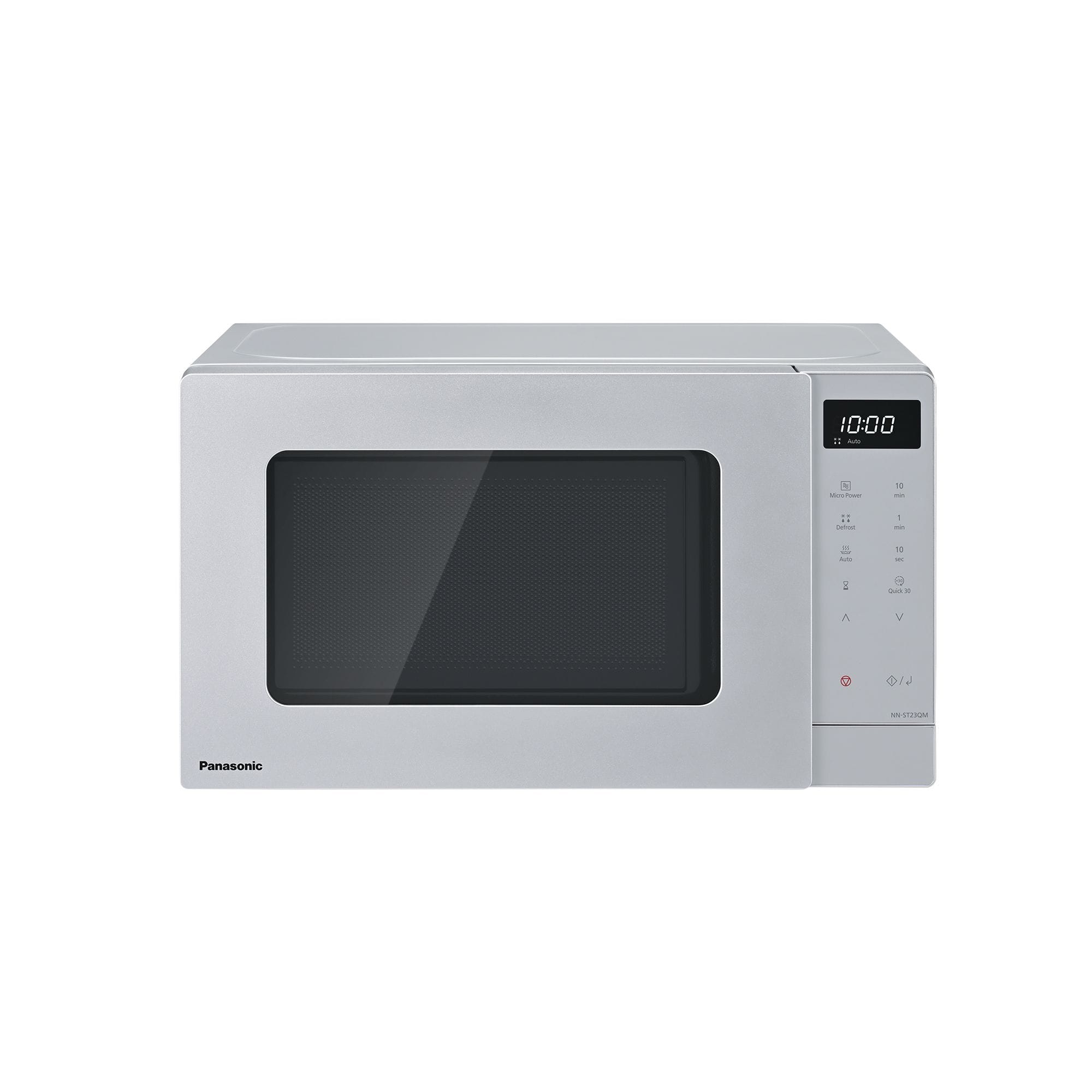 Panasonic 20L 800W Compact Microwave Oven in Silver - NN-ST23QMBPQ Panasonic 20L 800W Compact Microwave Oven in Silver - NN-ST23QMBPQ