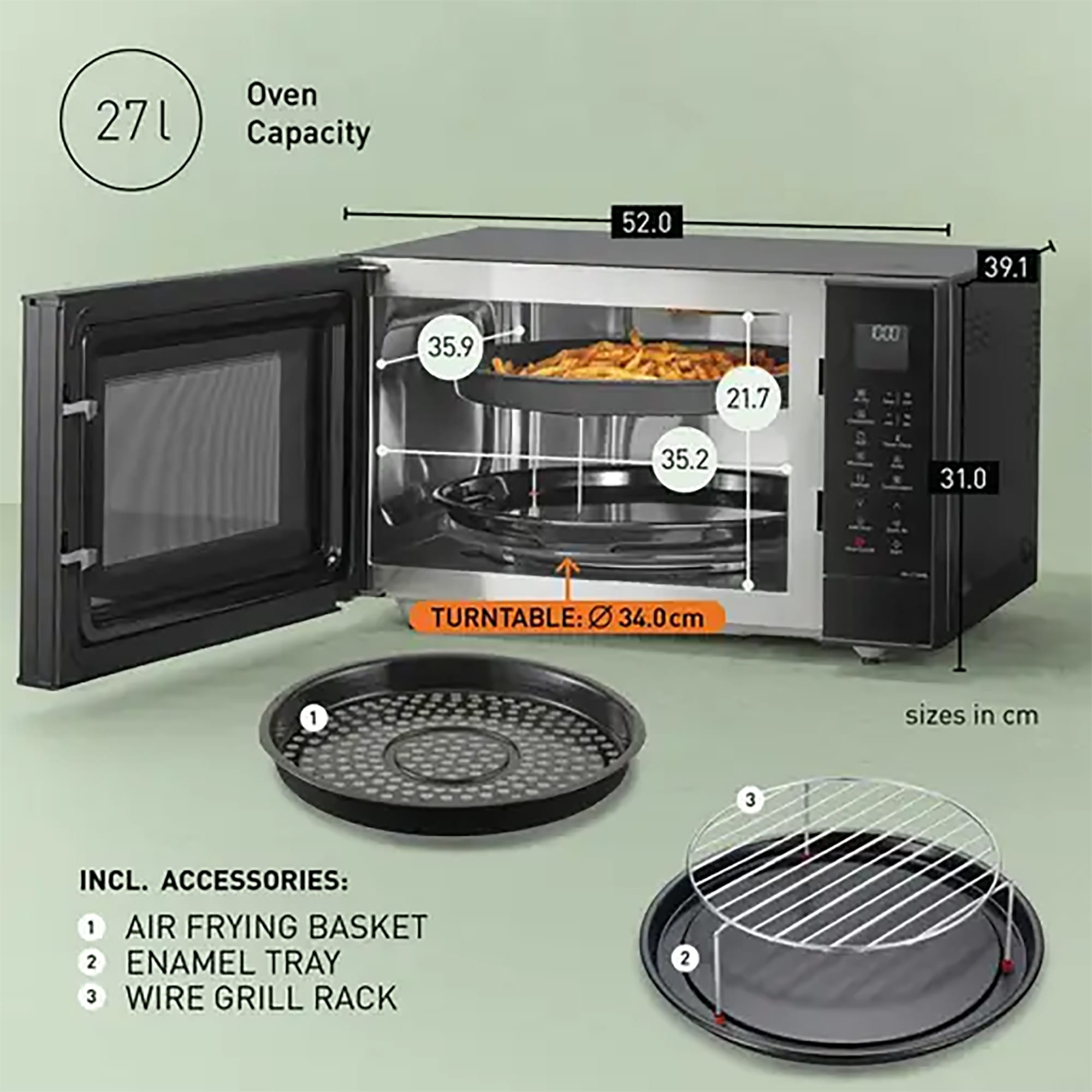 Panasonic 27L 1000W 4-in-1 Combi Microwave Oven – Black - NN-CT56RBBPQ Panasonic 27L 1000W 4-in-1 Combi Microwave Oven – Black - NN-CT56RBBPQ