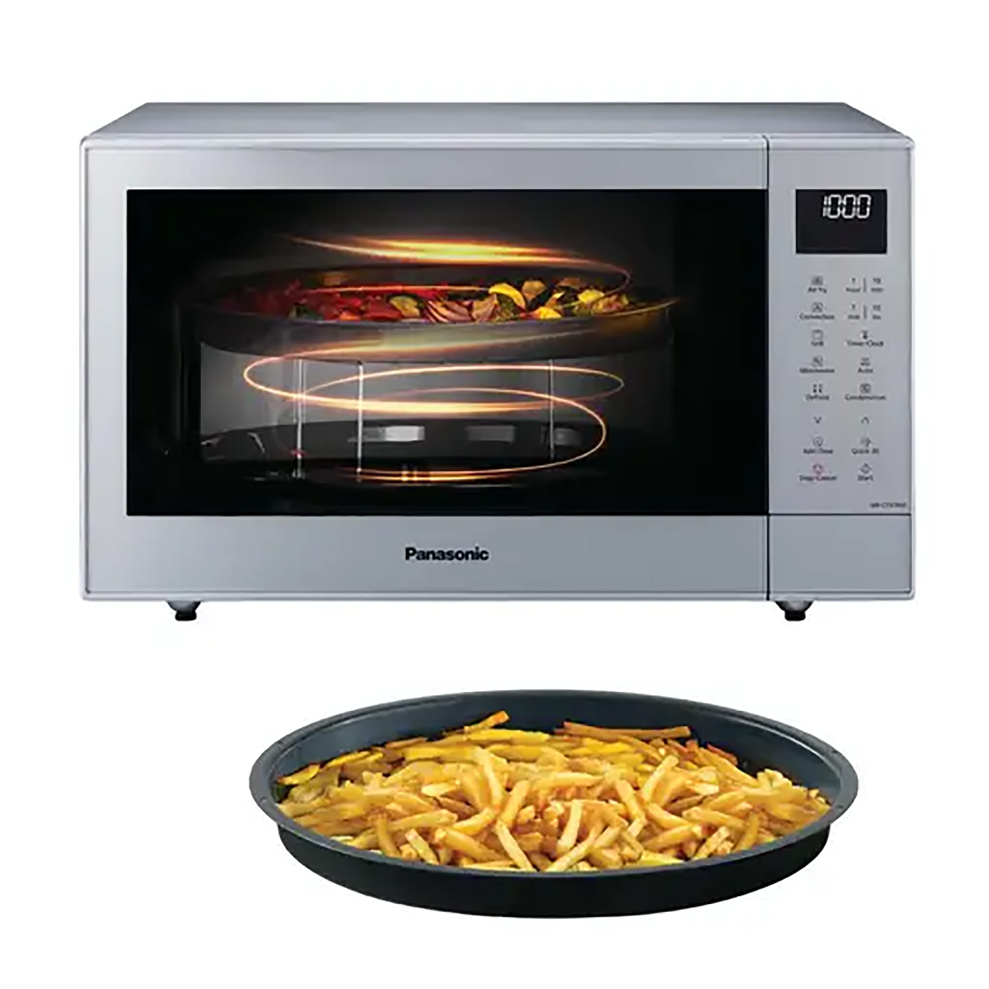 Panasonic 27L 1000W 4-in-1 Combi Inverter Microwave Oven in Silver - NN-CT57RMBPQ Panasonic 27L 1000W 4-in-1 Combi Inverter Microwave Oven in Silver - NN-CT57RMBPQ