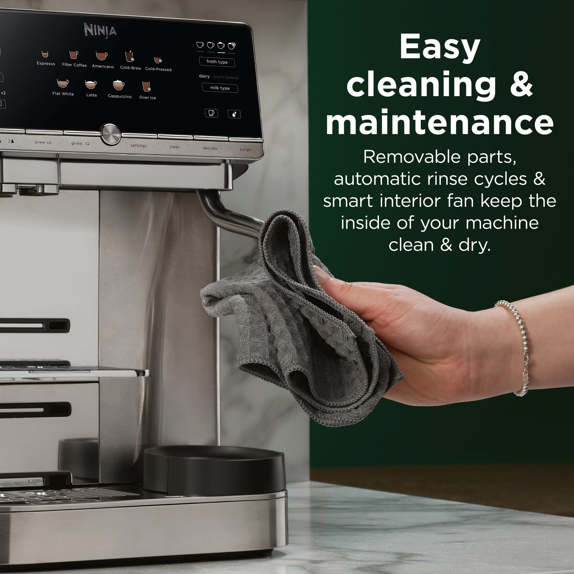 Ninja AutoBarista Bean to Cup Coffee Machine – Black/Stainless Steel – AE1001UK