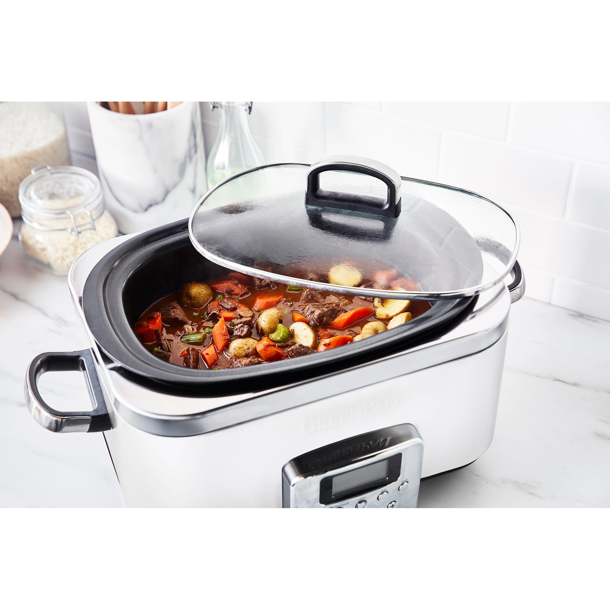 Greenpan 6 Litre Slow Cooker in Cloud Cream – CC005312 Greenpan 6 Litre Slow Cooker in Cloud Cream – CC005312