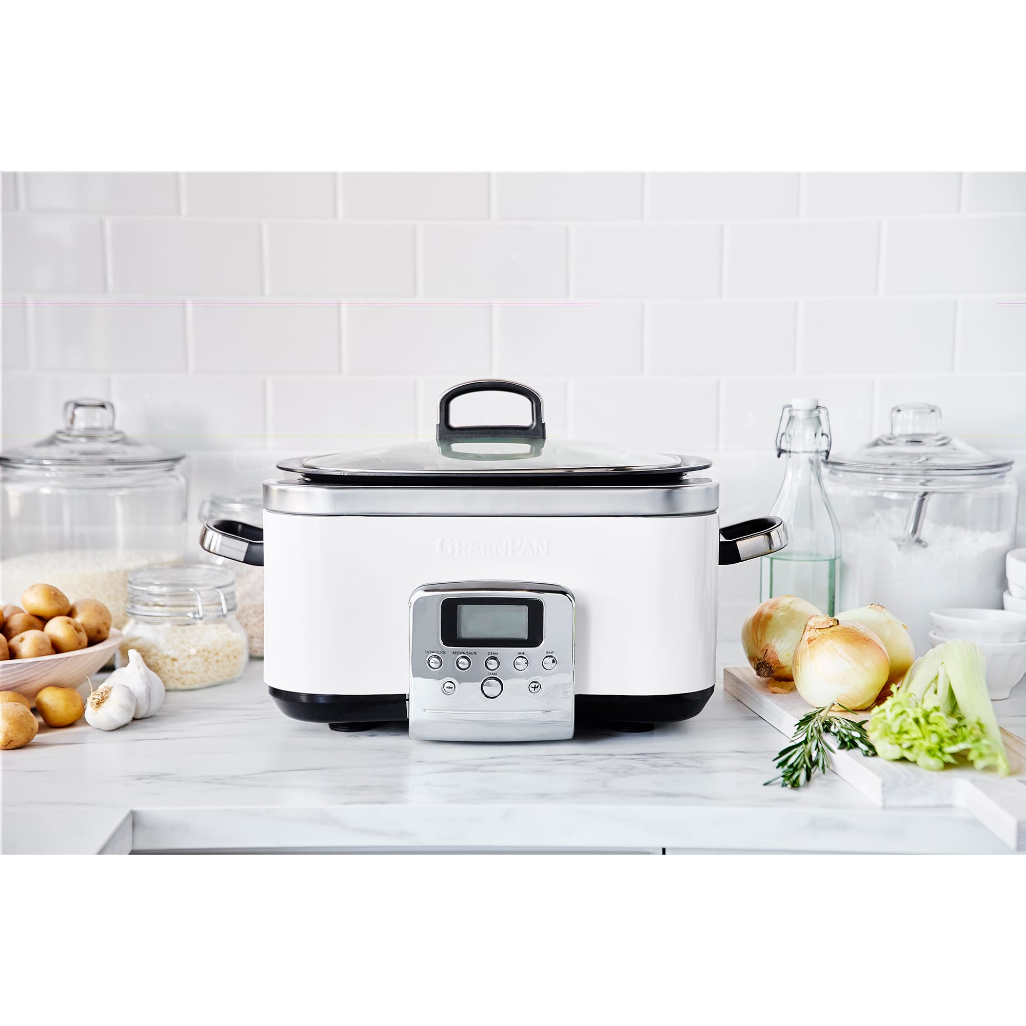 Greenpan 6 Litre Slow Cooker in Cloud Cream – CC005312 Greenpan 6 Litre Slow Cooker in Cloud Cream – CC005312