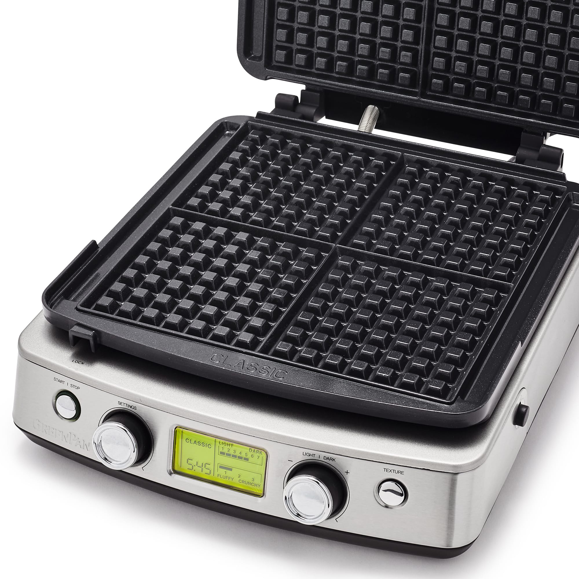 GreenPan Elite Waffle Maker in Blue Haze - CC006586 GreenPan Elite Waffle Maker in Blue Haze - CC006586