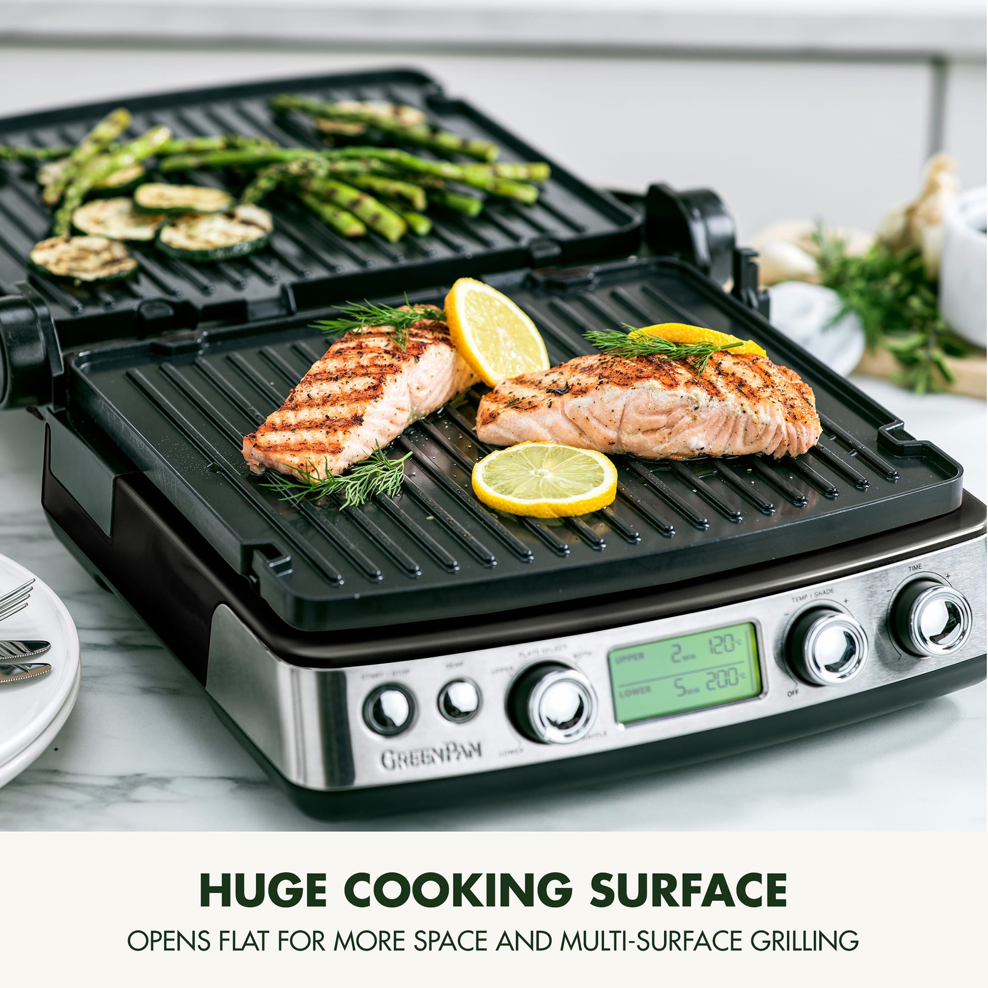 GreenPan Non-Stick 3-in-1 Contact Grill in Black – CC006809 GreenPan Non-Stick 3-in-1 Contact Grill in Black – CC006809