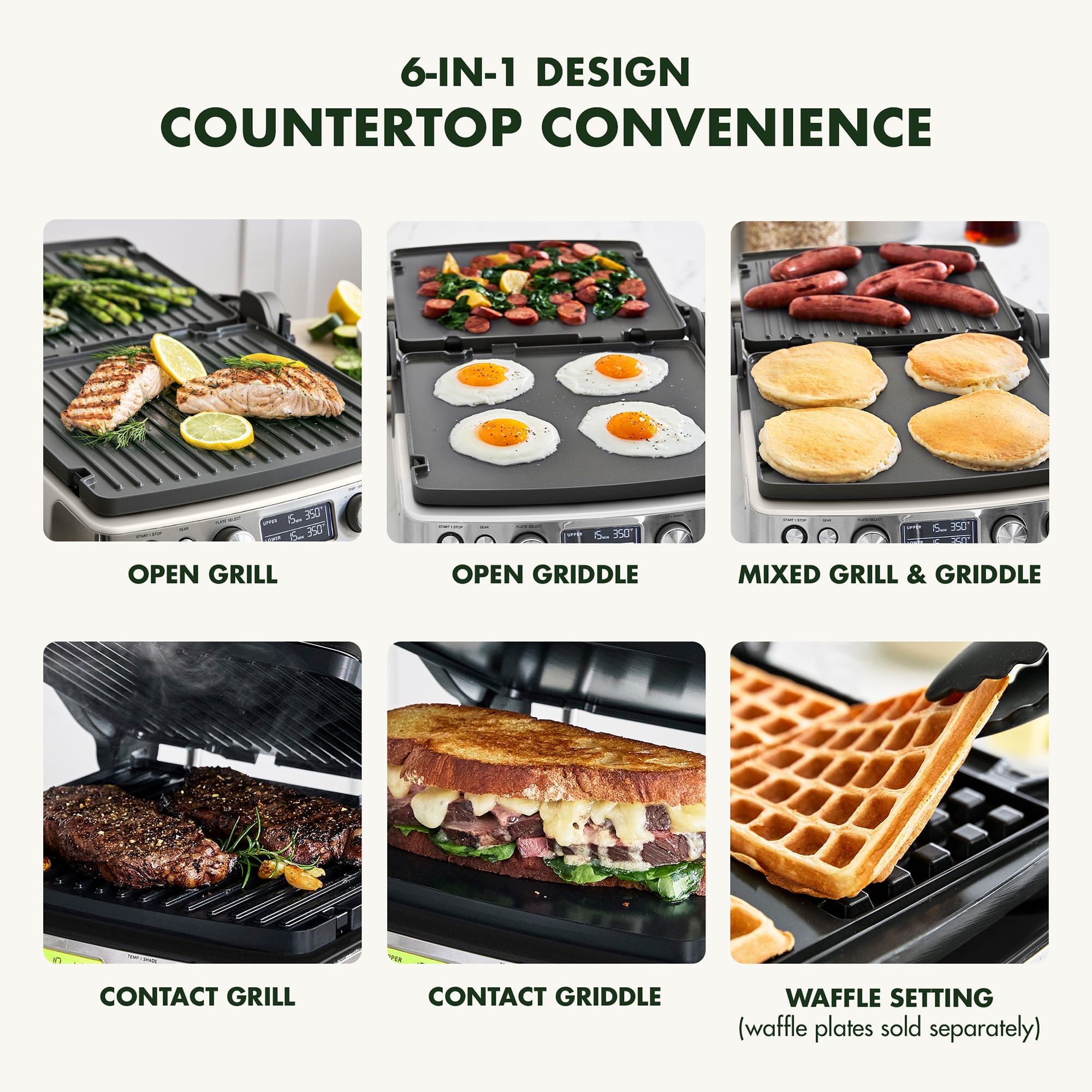 GreenPan Non-Stick 3-in-1 Contact Grill in Black – CC006809 GreenPan Non-Stick 3-in-1 Contact Grill in Black – CC006809
