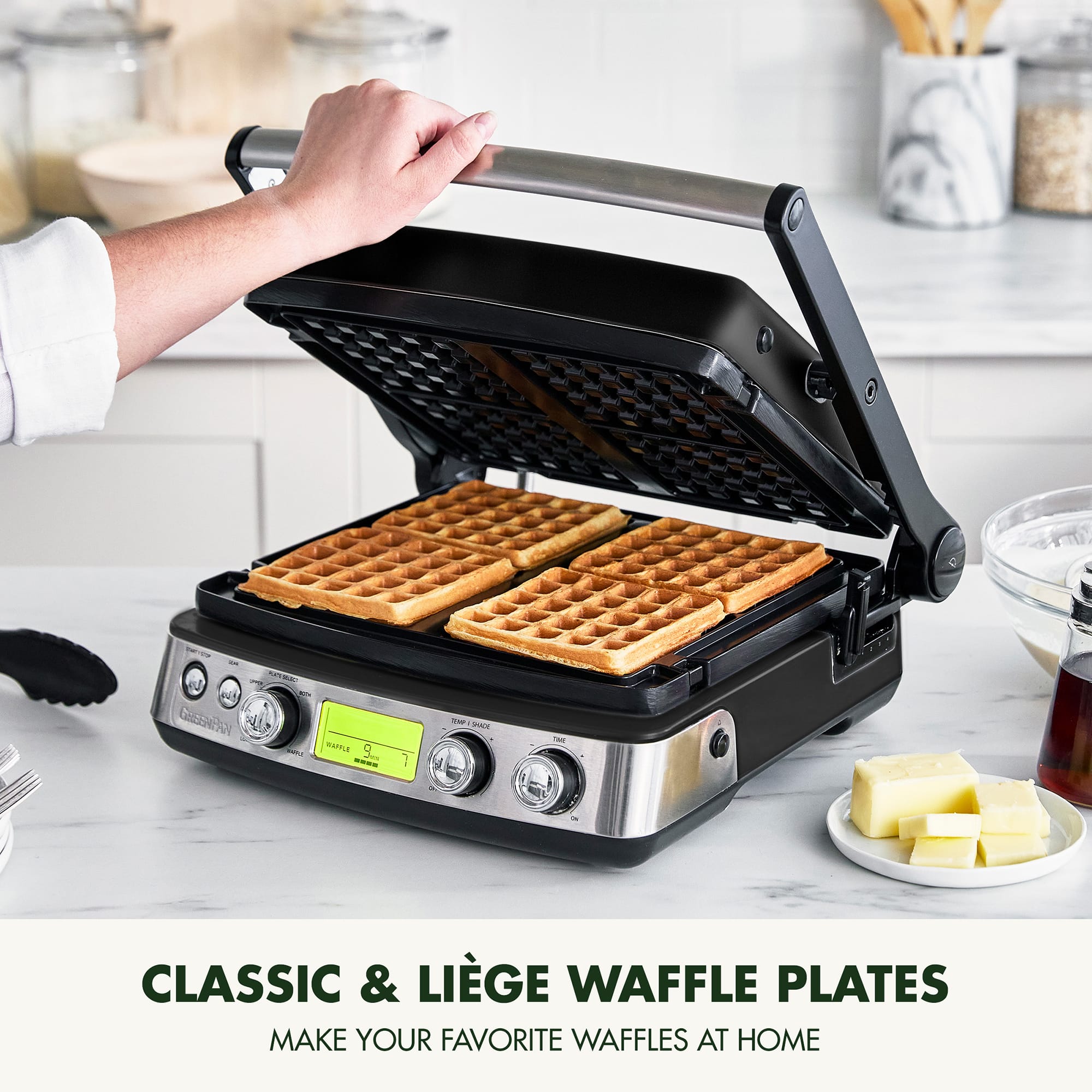 GreenPan Elite Waffle Maker in Black – CC006811 GreenPan Elite Waffle Maker in Black – CC006811