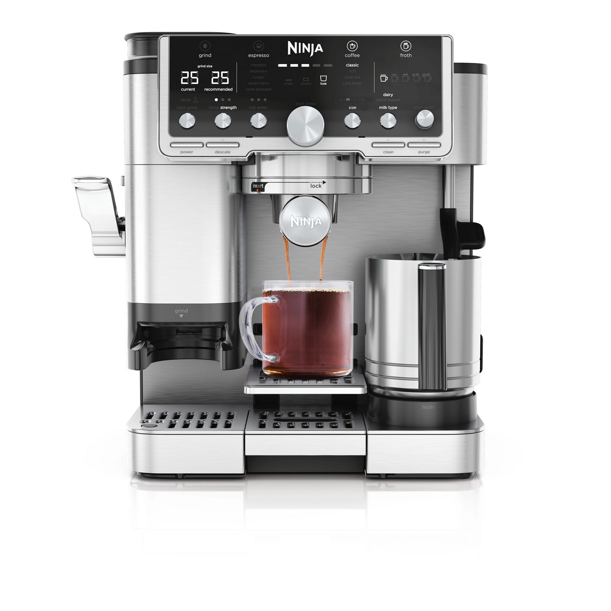 Ninja Luxe Café Pro Series Espresso Machine – Black/Stainless Steel – ES701UK Ninja Luxe Café Pro Series Espresso Machine – Black/Stainless Steel – ES701UK