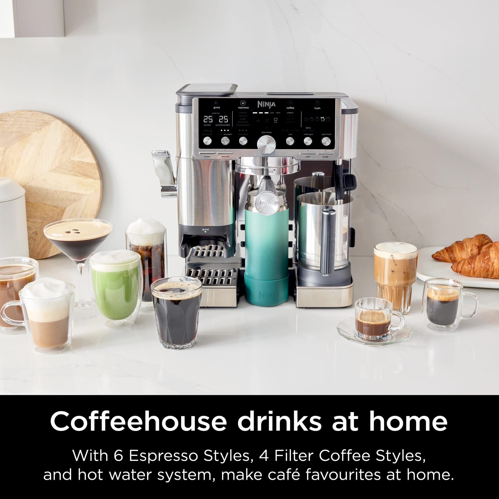 Ninja Luxe Café Pro Series Espresso Machine – Black/Stainless Steel – ES701UK Ninja Luxe Café Pro Series Espresso Machine – Black/Stainless Steel – ES701UK