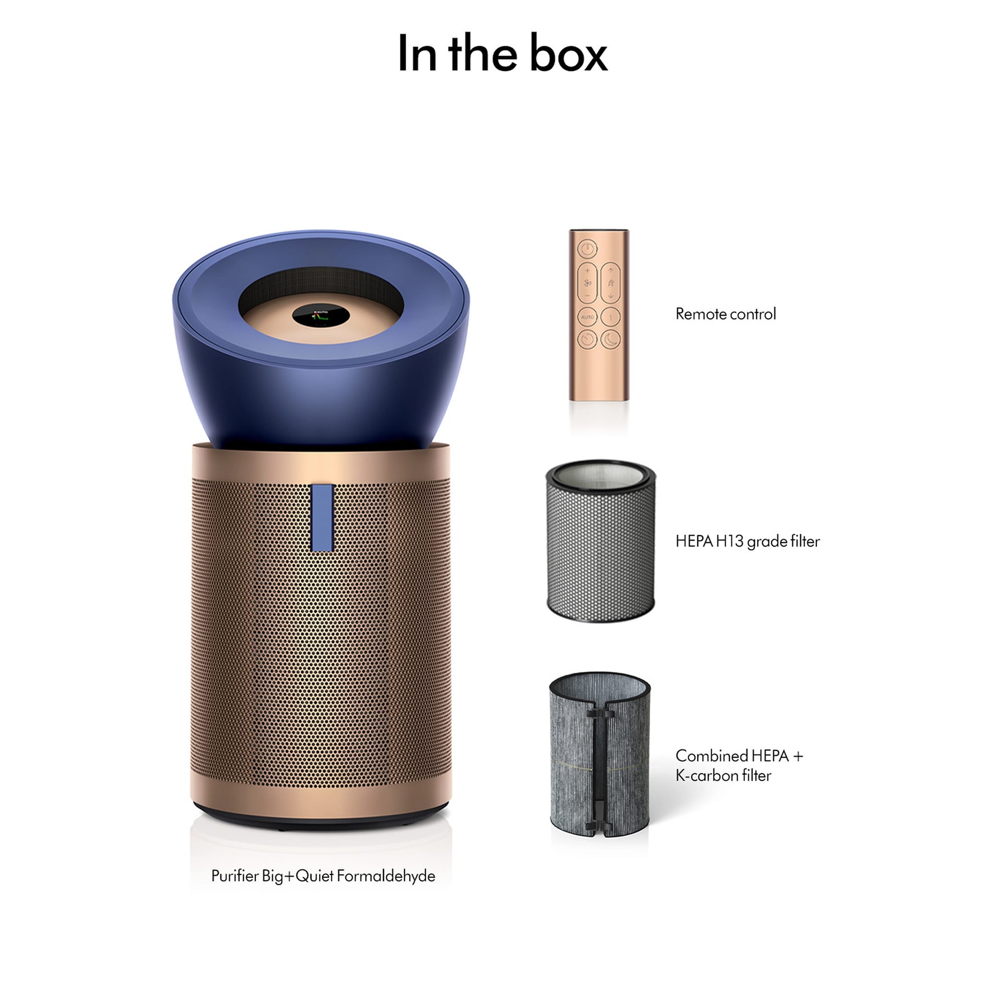 Dyson BP04 Purifier Big+Quiet Formaldehyde Fan - Prussian Blue / Gold - (545814-01) Dyson BP04 Purifier Big+Quiet Formaldehyde Fan - Prussian Blue / Gold - (545814-01)
