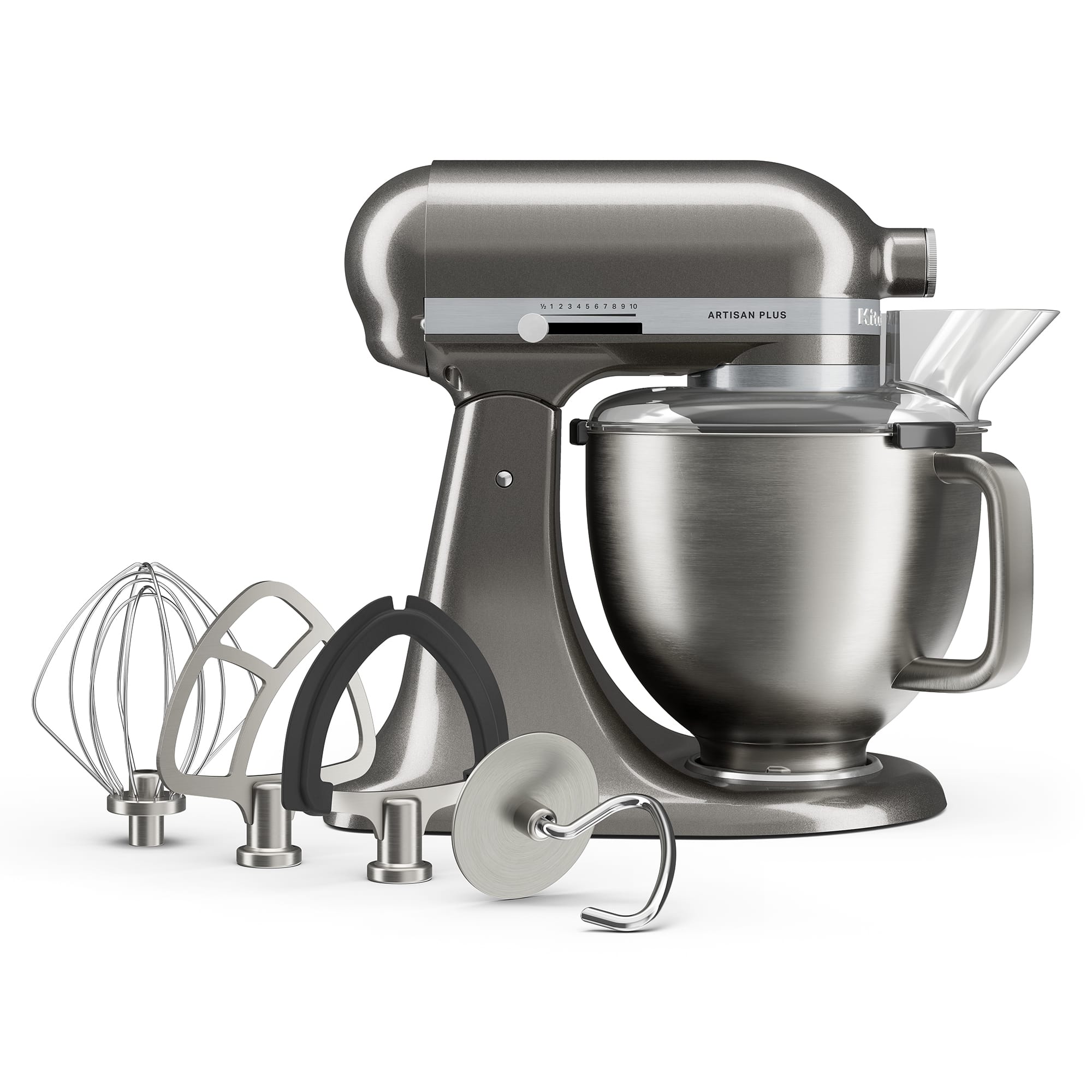 KitchenAid Artisan Plus 4.7L Tilt-Head Stand Mixer – 50 Medallion Silver – 5KSM50PKVBMS KitchenAid Artisan Plus 4.7L Tilt-Head Stand Mixer – 50 Medallion Silver – 5KSM50PKVBMS