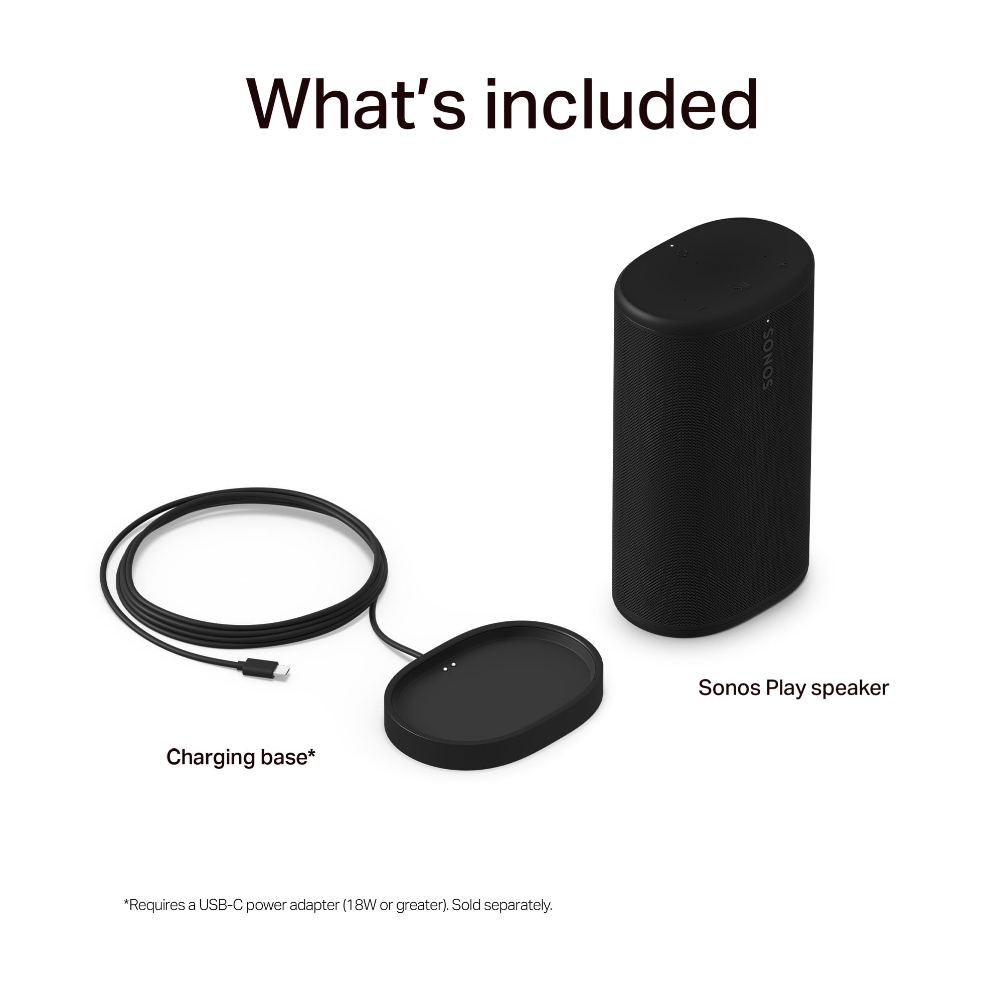 Sonos Play Portable Wireless Speaker – Black Sonos Play Portable Wireless Speaker – Black