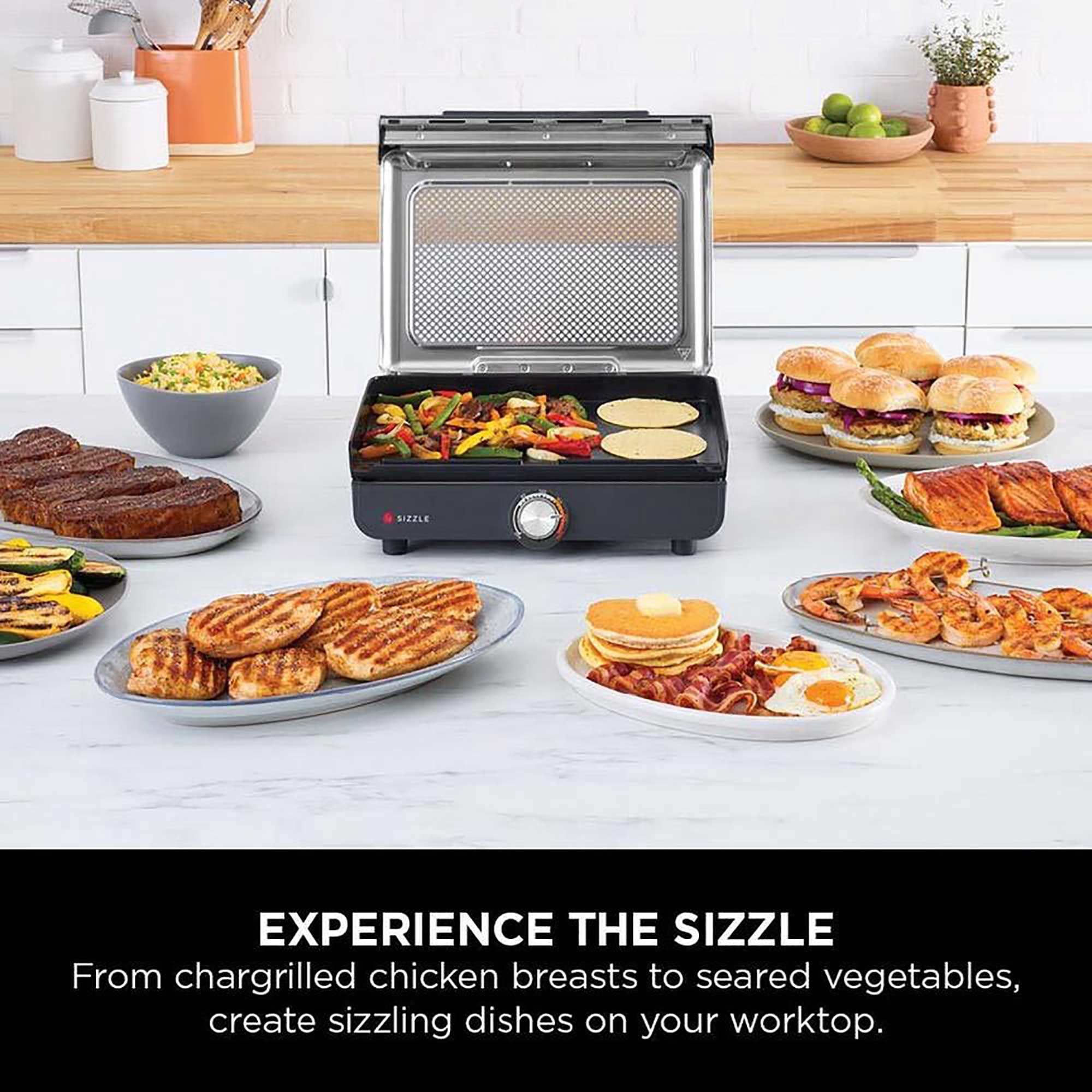 Ninja Sizzle Indoor Grill & Flat Plate – Black | GR101UK Ninja Sizzle Indoor Grill & Flat Plate – Black | GR101UK