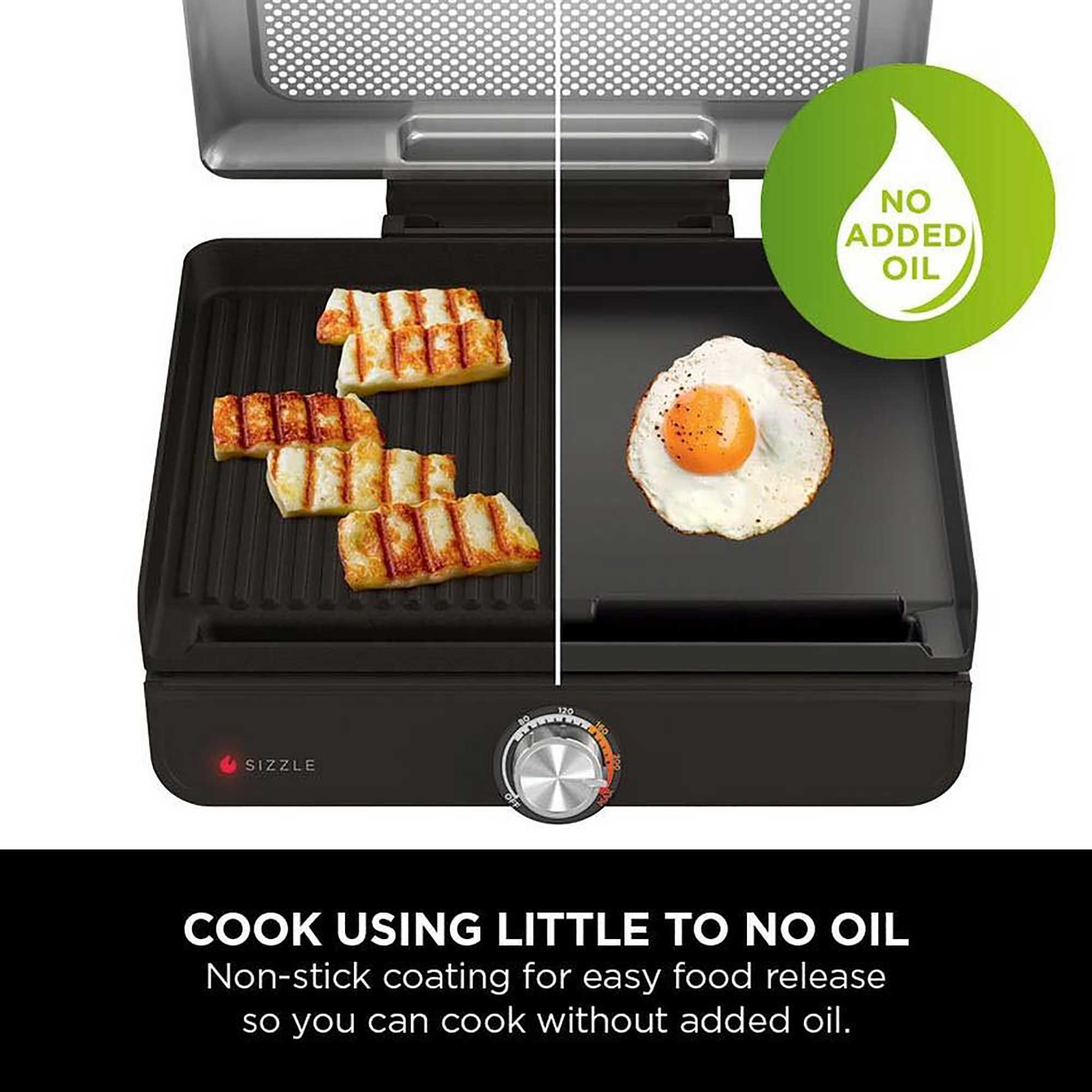 Ninja Sizzle Indoor Grill & Flat Plate – Black | GR101UK Ninja Sizzle Indoor Grill & Flat Plate – Black | GR101UK