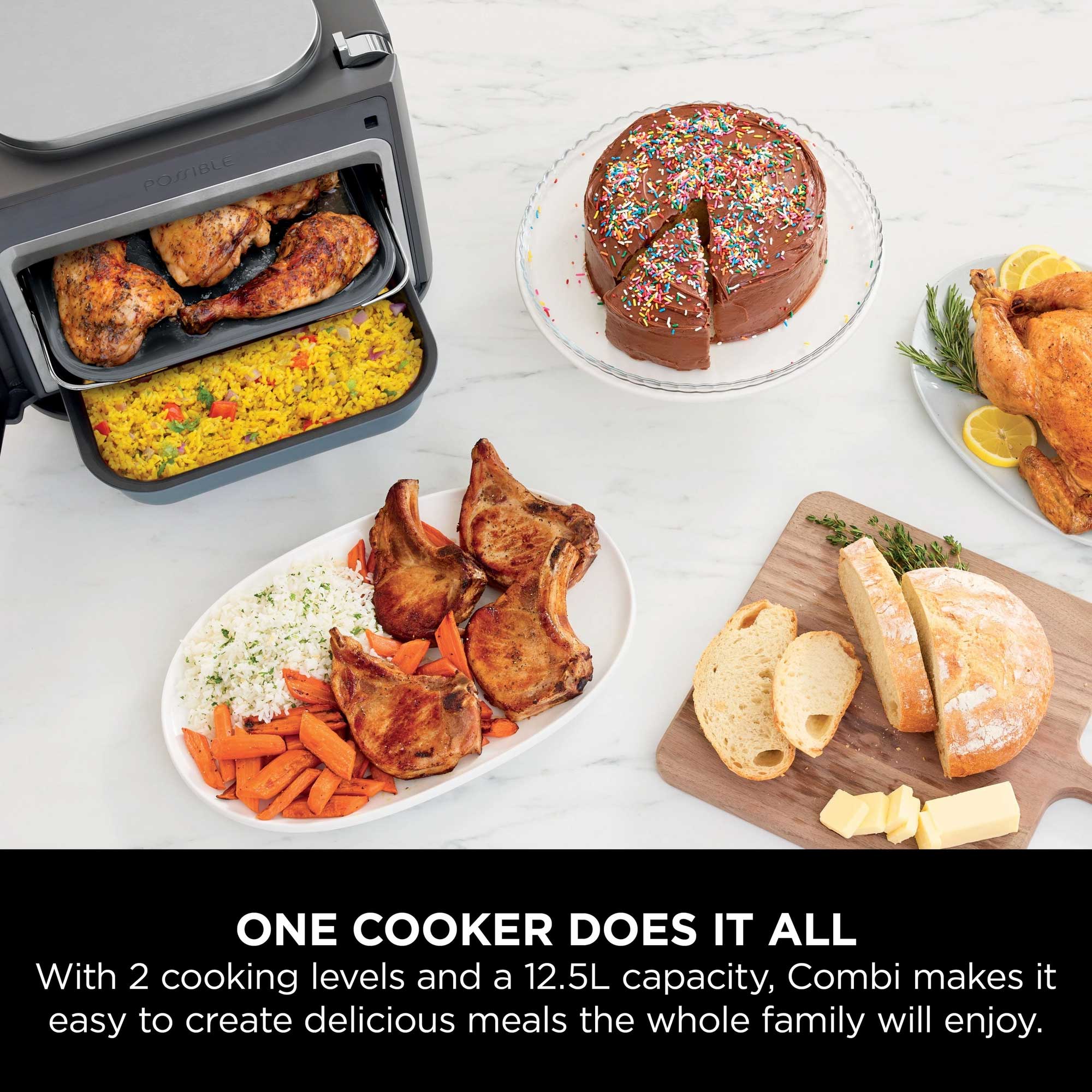 Ninja Combi 12-in-1 Multi-Cooker, Oven & Air Fryer – Grey | SFP700UK Ninja Combi 12-in-1 Multi-Cooker, Oven & Air Fryer – Grey | SFP700UK