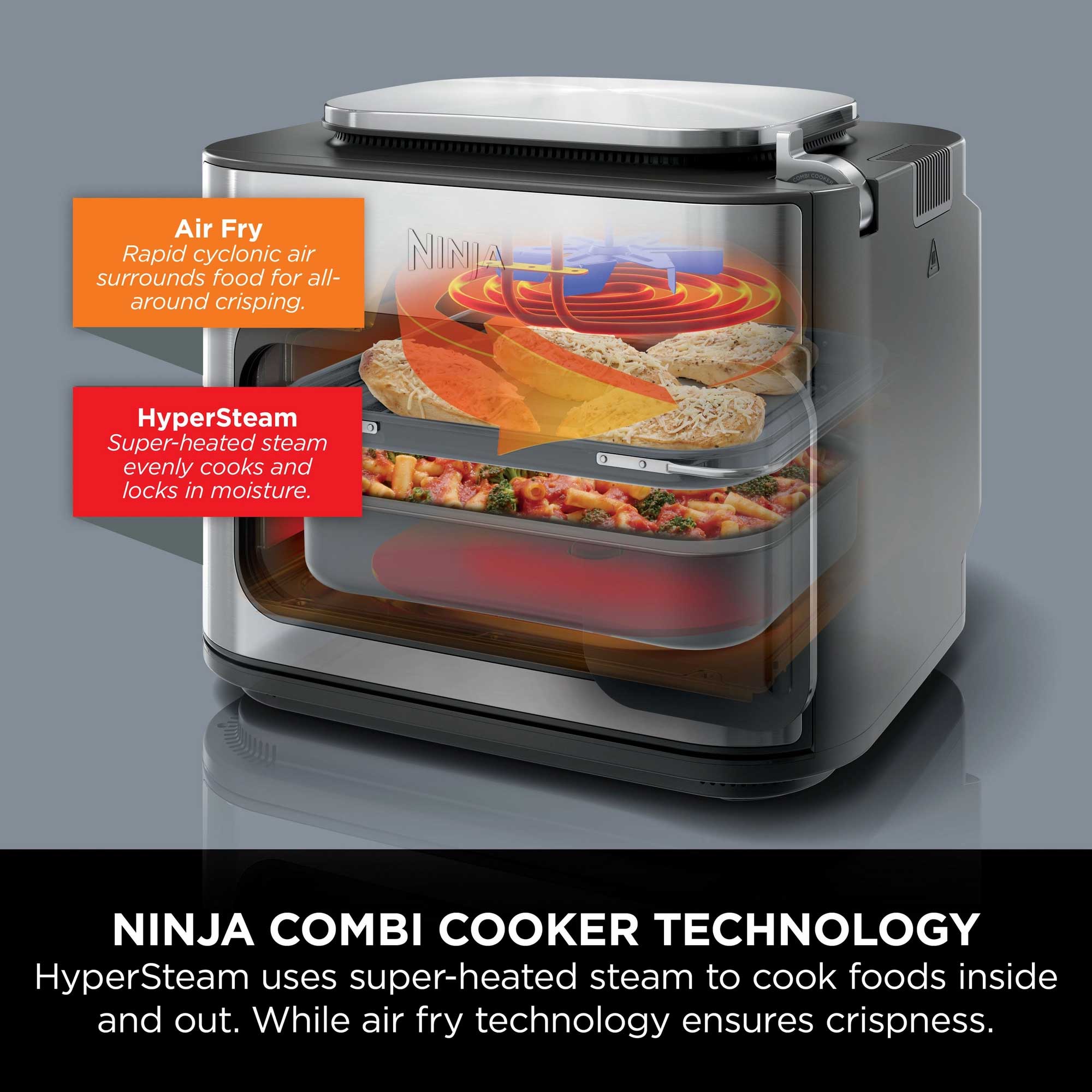 Ninja Combi 12-in-1 Multi-Cooker, Oven & Air Fryer – Grey | SFP700UK Ninja Combi 12-in-1 Multi-Cooker, Oven & Air Fryer – Grey | SFP700UK