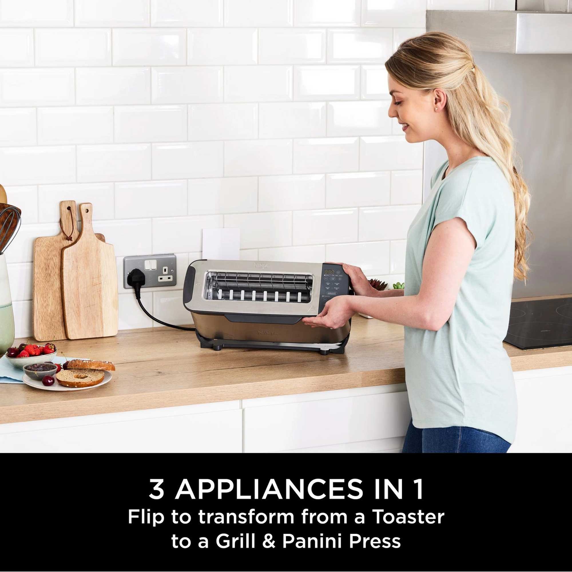 Ninja Foodi 3-in-1 Toaster, Grill & Panini Press – Stainless Steel | ST202UK Ninja Foodi 3-in-1 Toaster, Grill & Panini Press – Stainless Steel | ST202UK