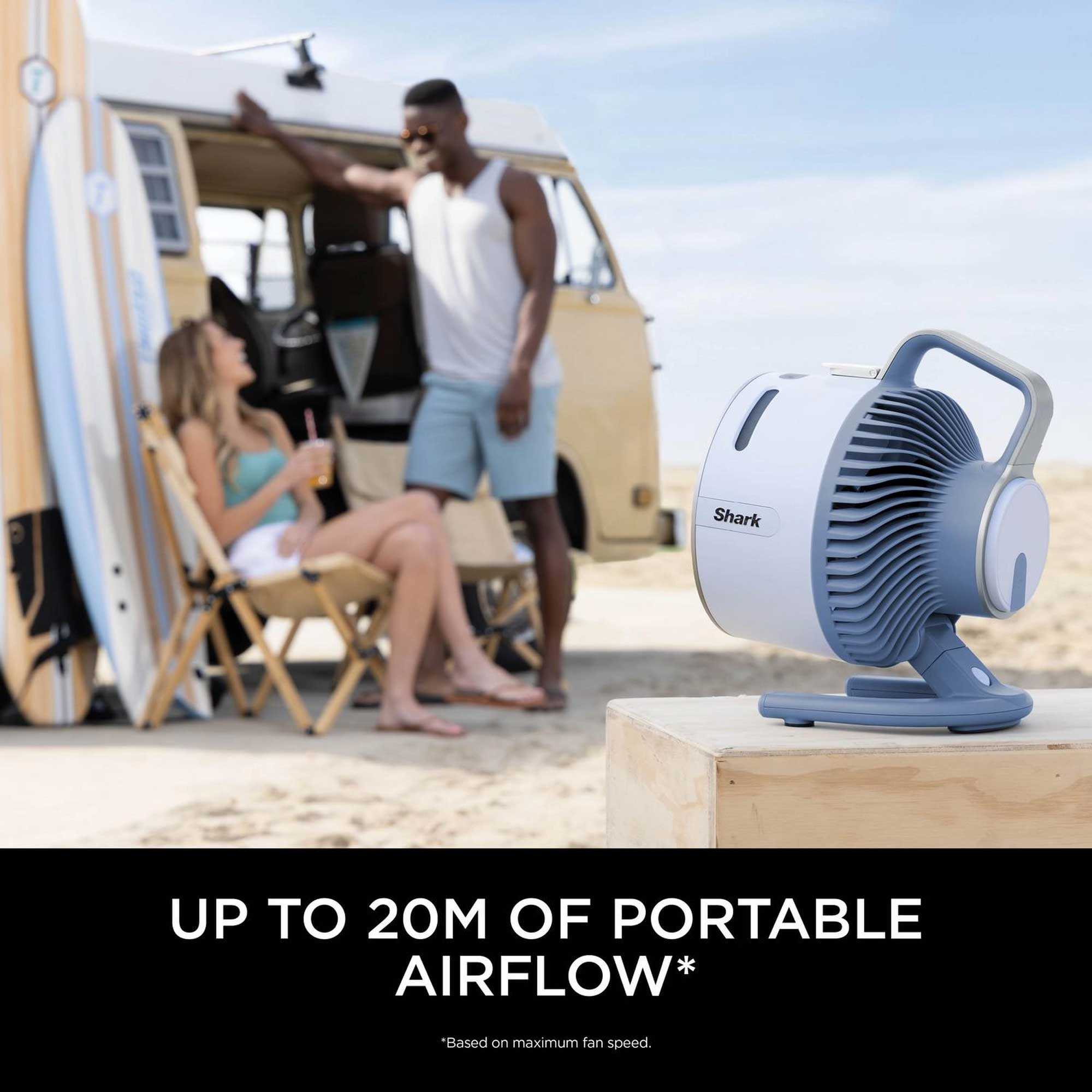 Shark FlexBreeze HydroGo Misting Fan – Glacier Blue | FA050UKBL Shark FlexBreeze HydroGo Misting Fan – Glacier Blue | FA050UKBL