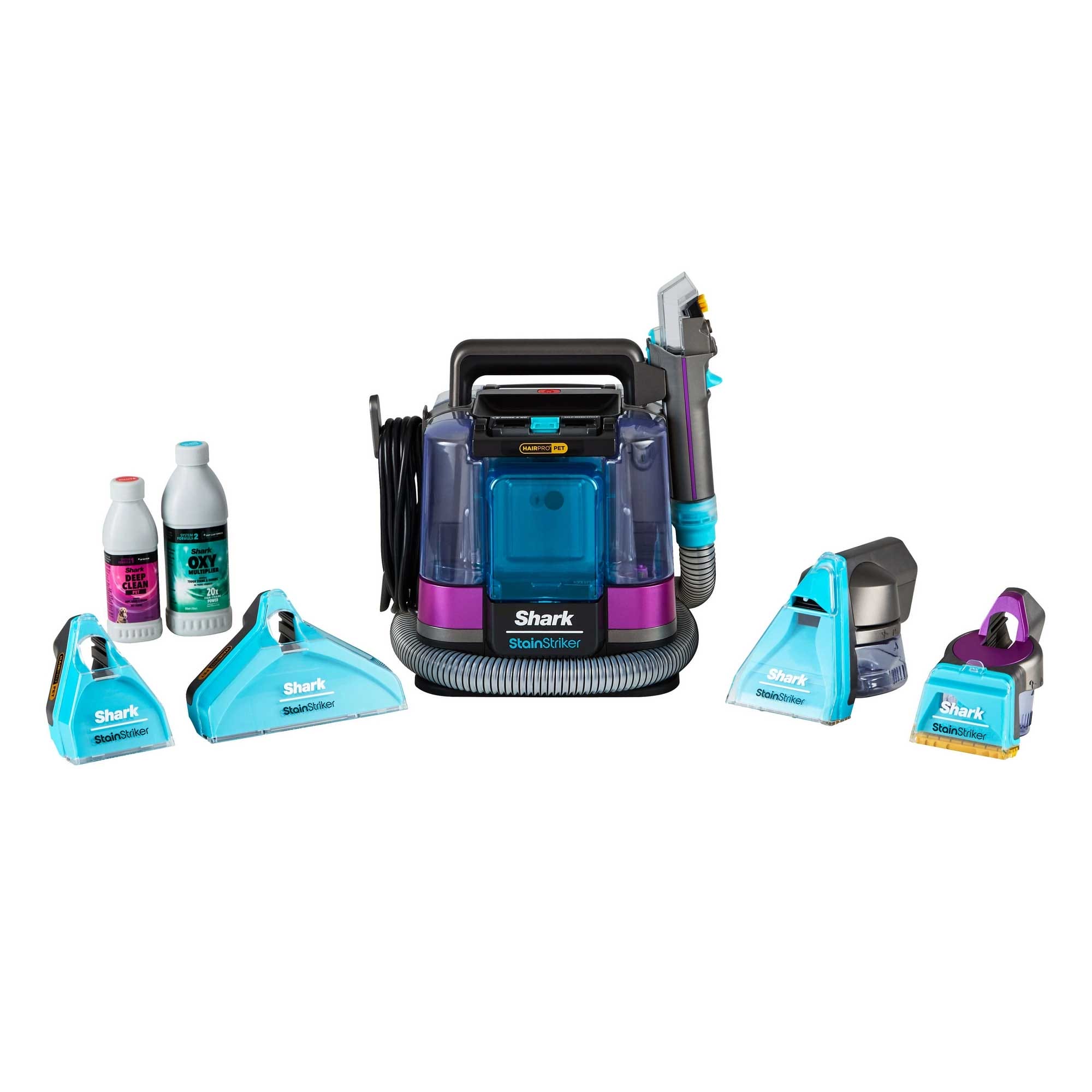 Shark StainStriker HairPro Pet Stain & Spot Cleaner – Dark Silver & Force Fuchsia | PX250UKT Shark StainStriker HairPro Pet Stain & Spot Cleaner – Dark Silver & Force Fuchsia | PX250UKT